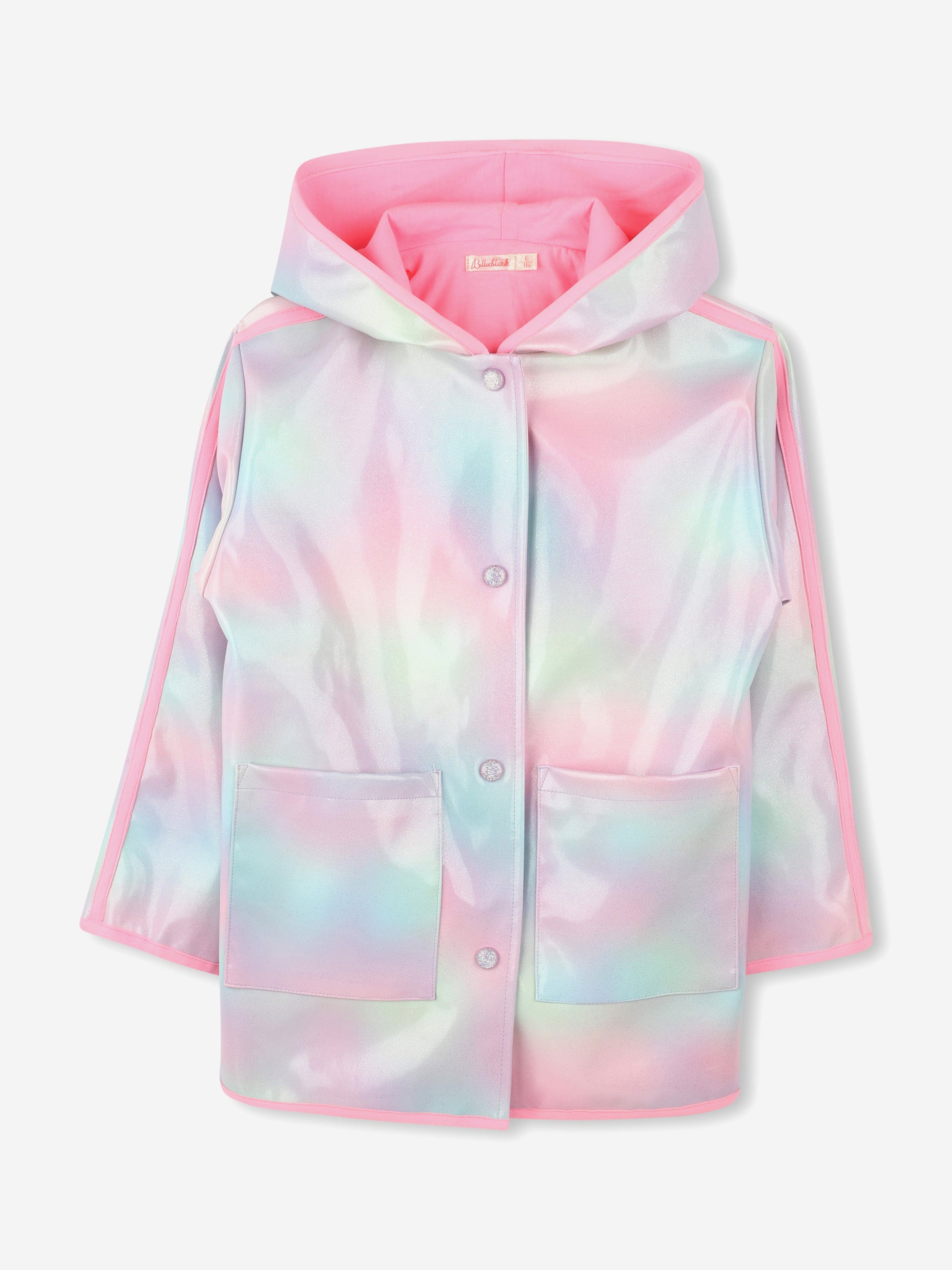 Girls Hooded Raincoat in Multicolour For Sale Online