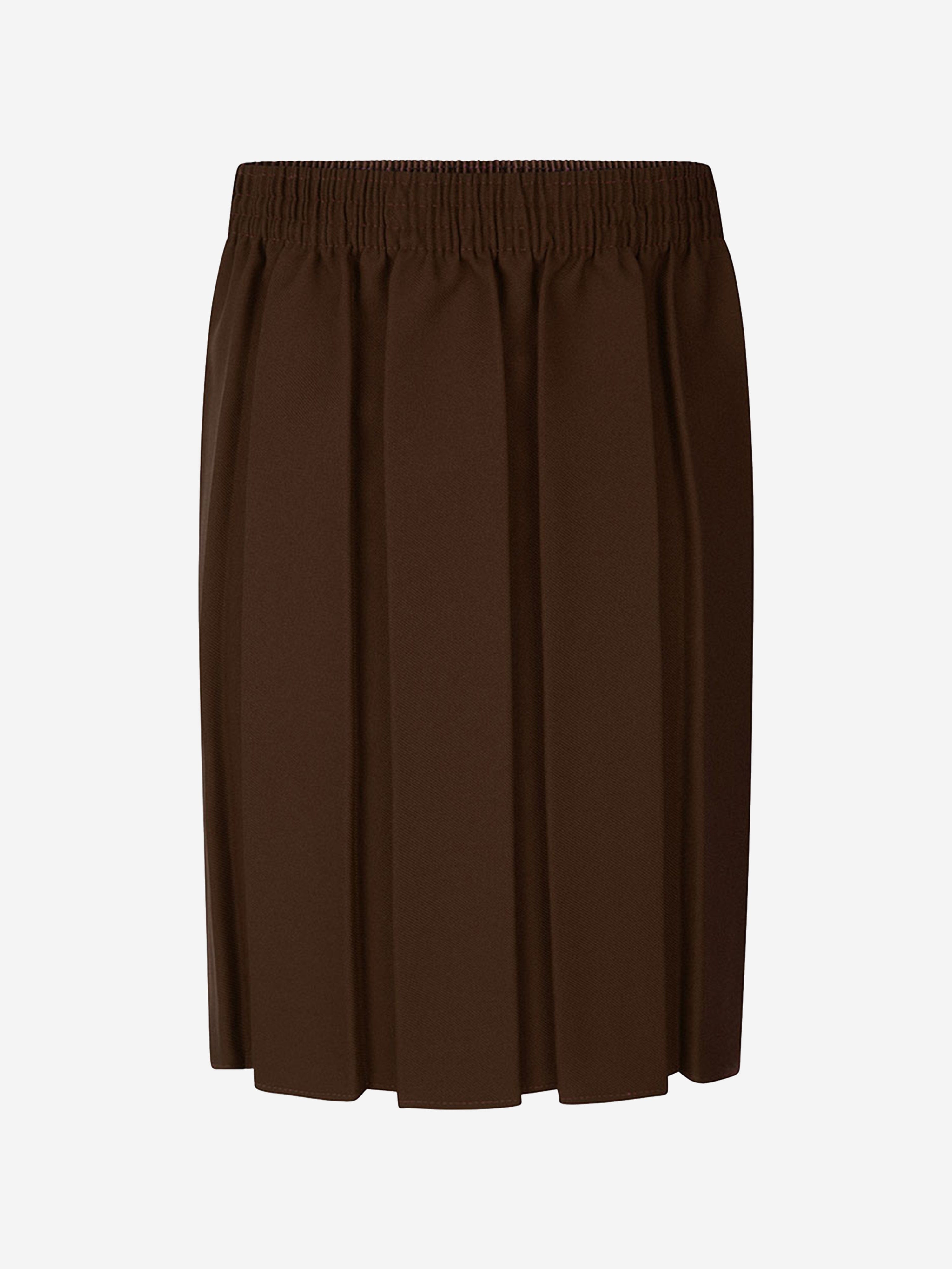 Zeco Girls School Box Pleat Skirt in Brown Quality Original