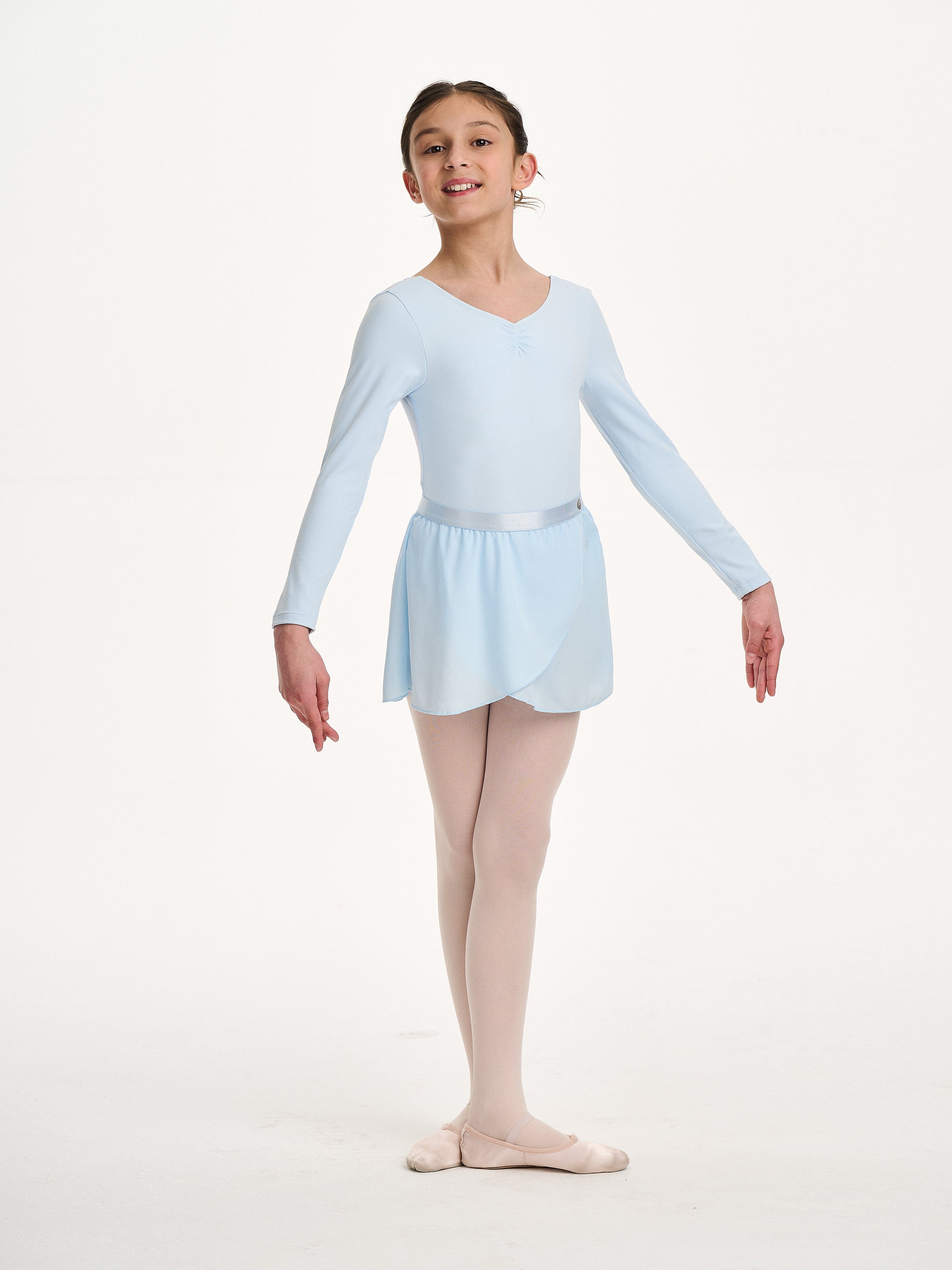 Danskin Girls Pirouette Sheer Skirt in Blue Perfect For Sale