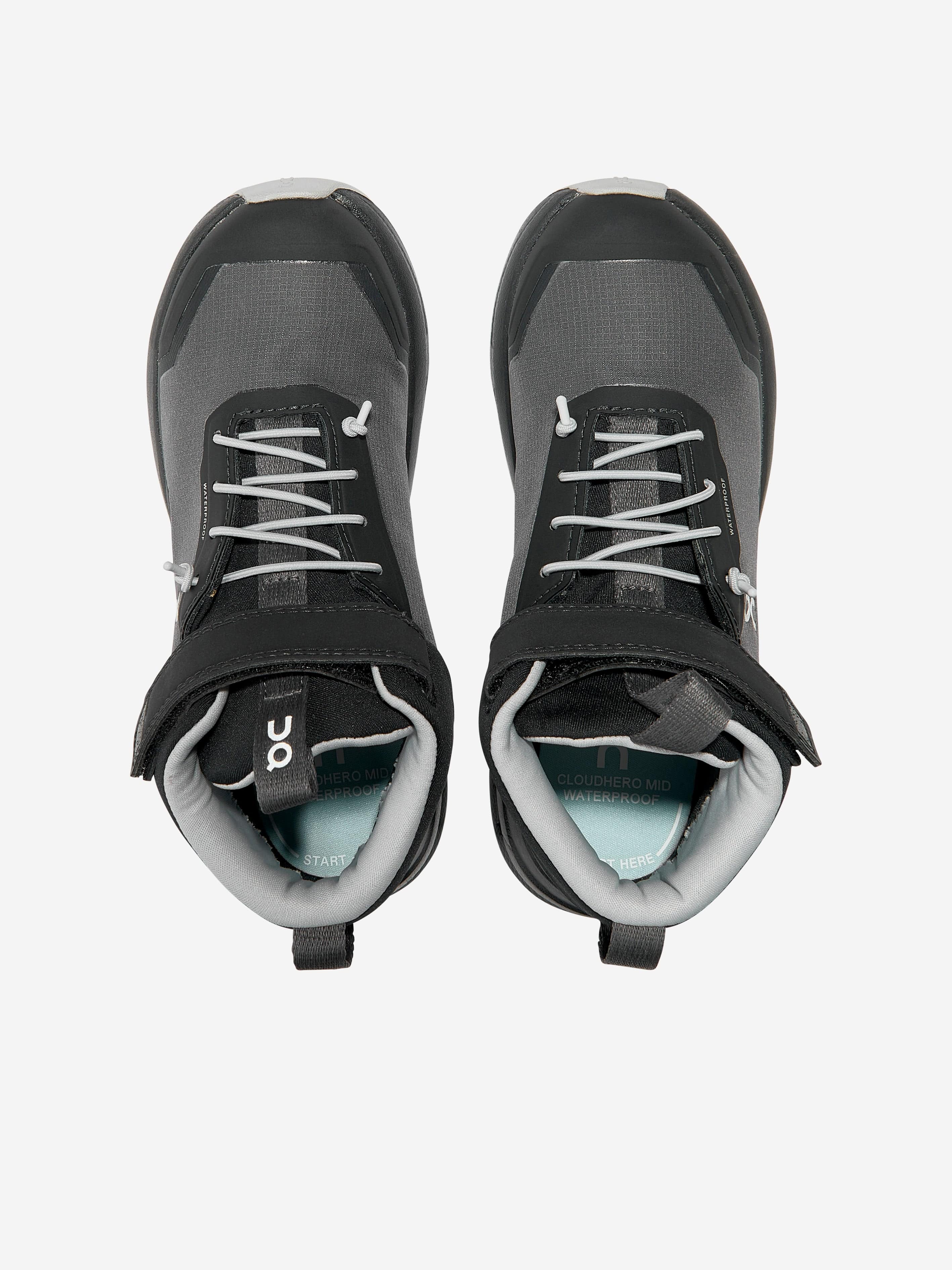 On Running Kids Cloudhero Mid Waterproof Trainers in Grey Outlet Store For Sale