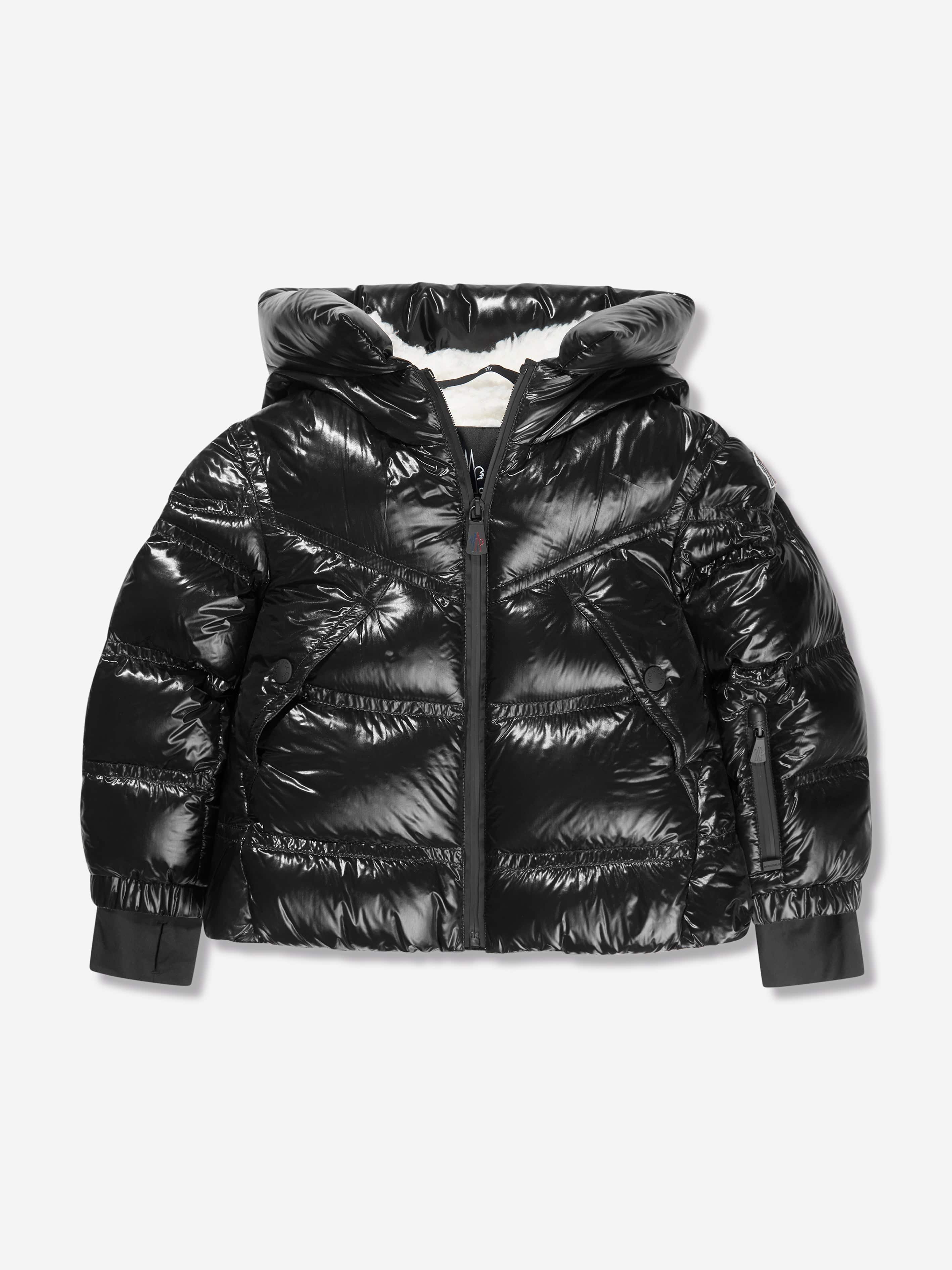 Moncler Enfant Moncler Grenoble Girls Down Padded Vernayaz Jacket in Black Shipping Discount Authentic