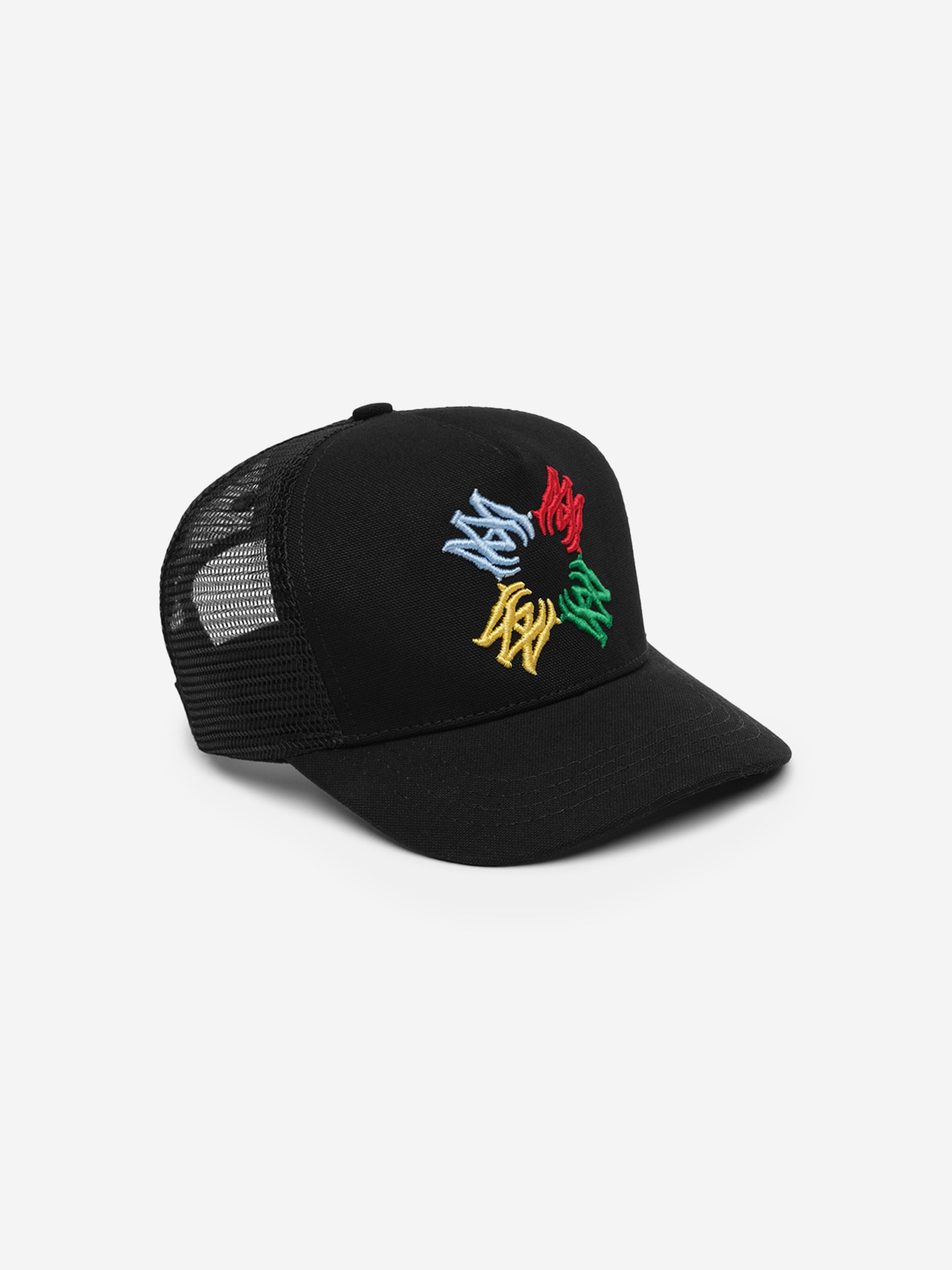 Kids Scribble MA Quad Trucker Cap in Black Sale Free Shipping
