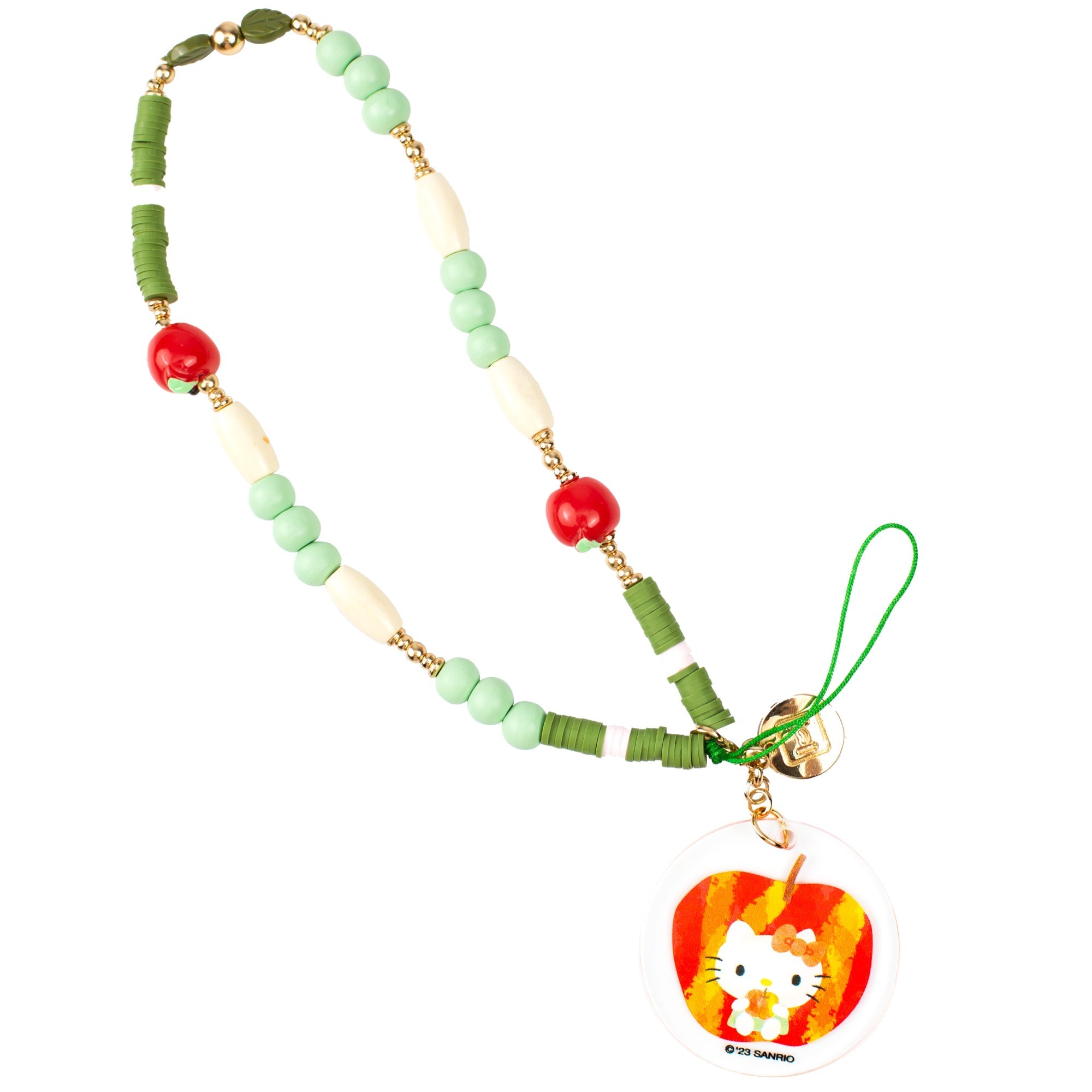 Hello Kitty Apple Beaded Charm Mobile Phone Wrist Strap Big Sale Cheap Online