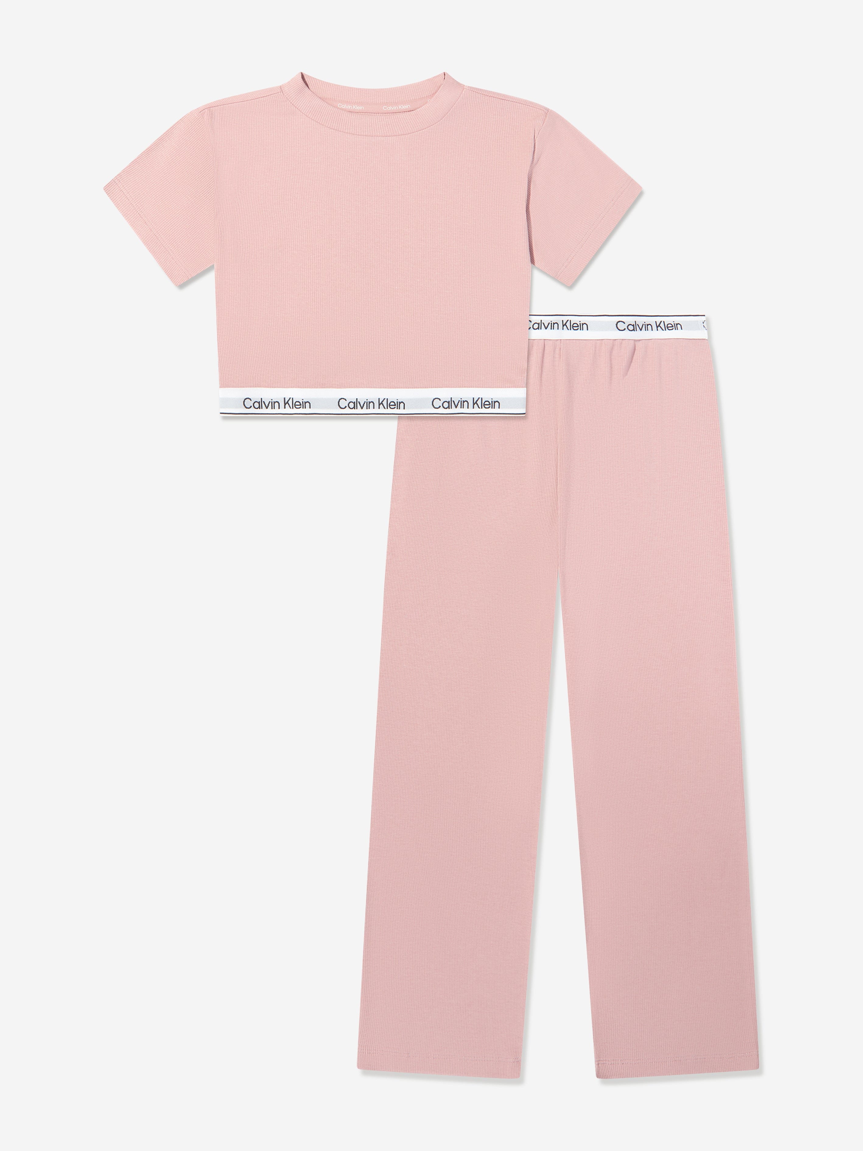 Calvin Klein Girls Pyjamas Set in Pink Cheap Manchester Great Sale