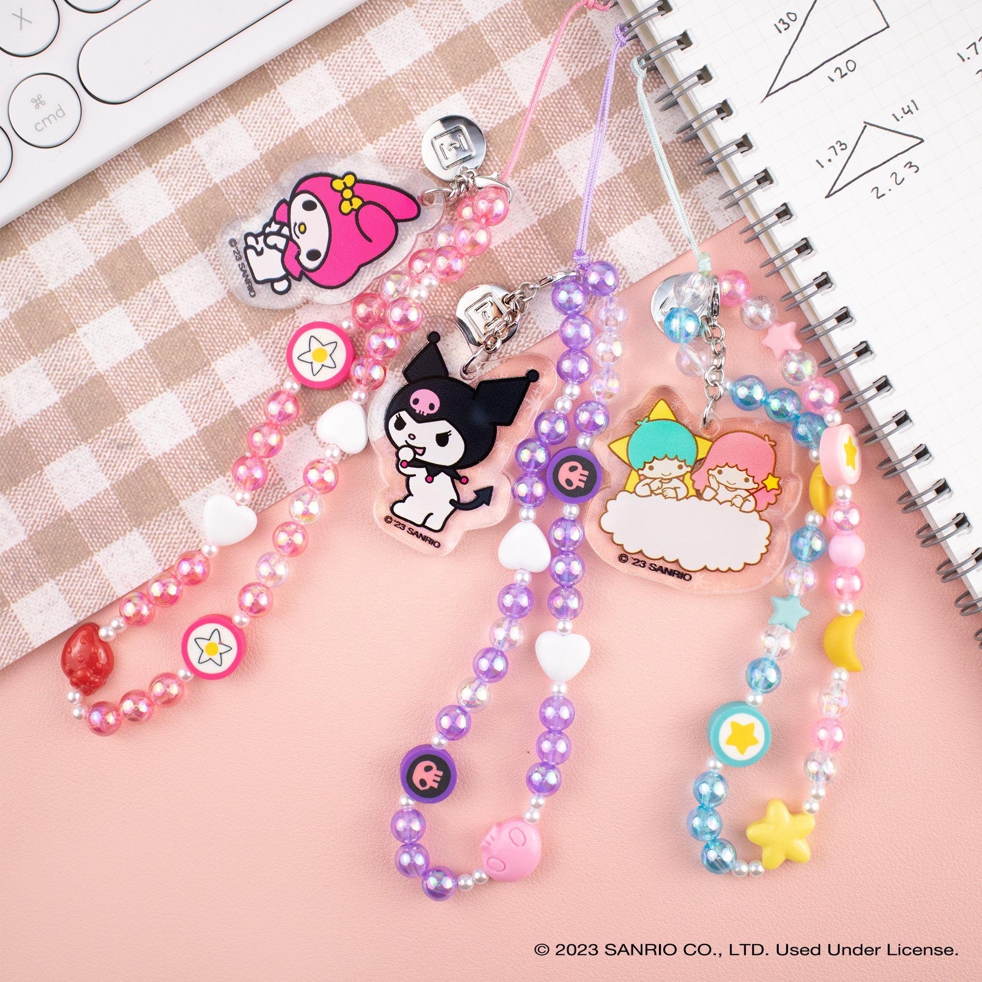Kuromi Beaded Charm Mobile Phone Wrist Strap Perfect Sale Online