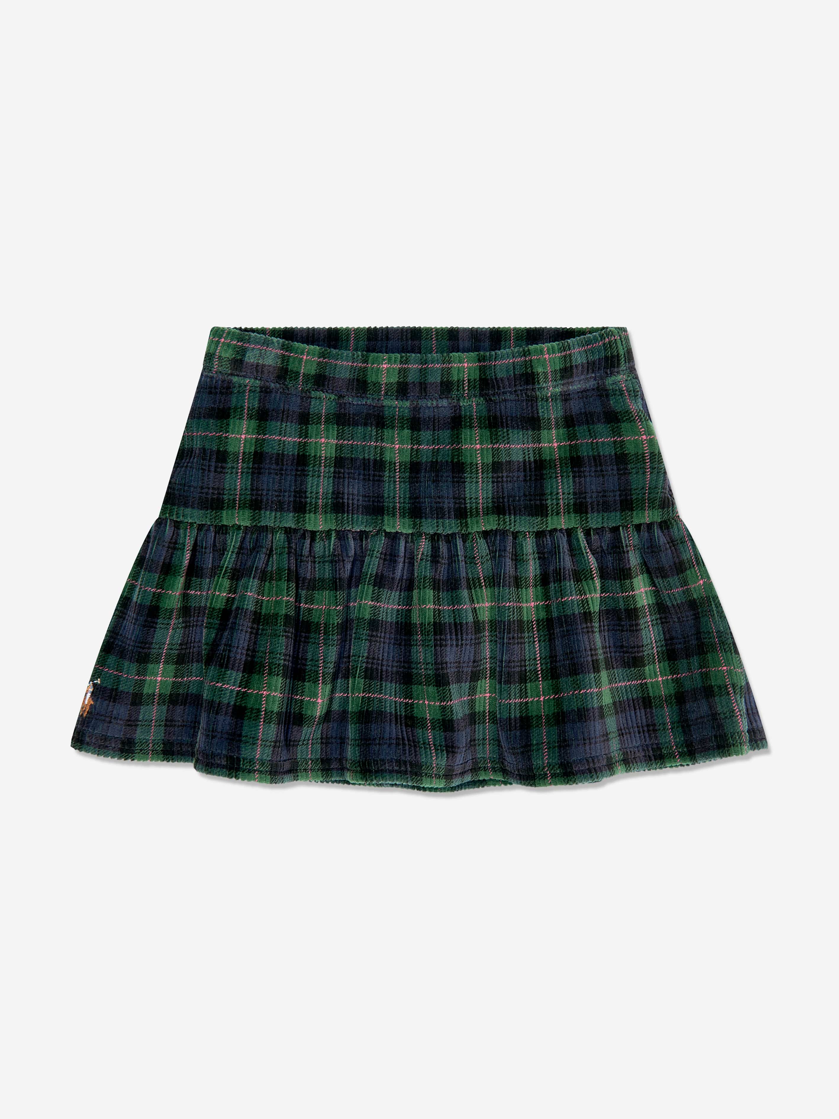 Ralph Lauren Girls Plaid Corduroy Skirt in Multicolour Fashionable
