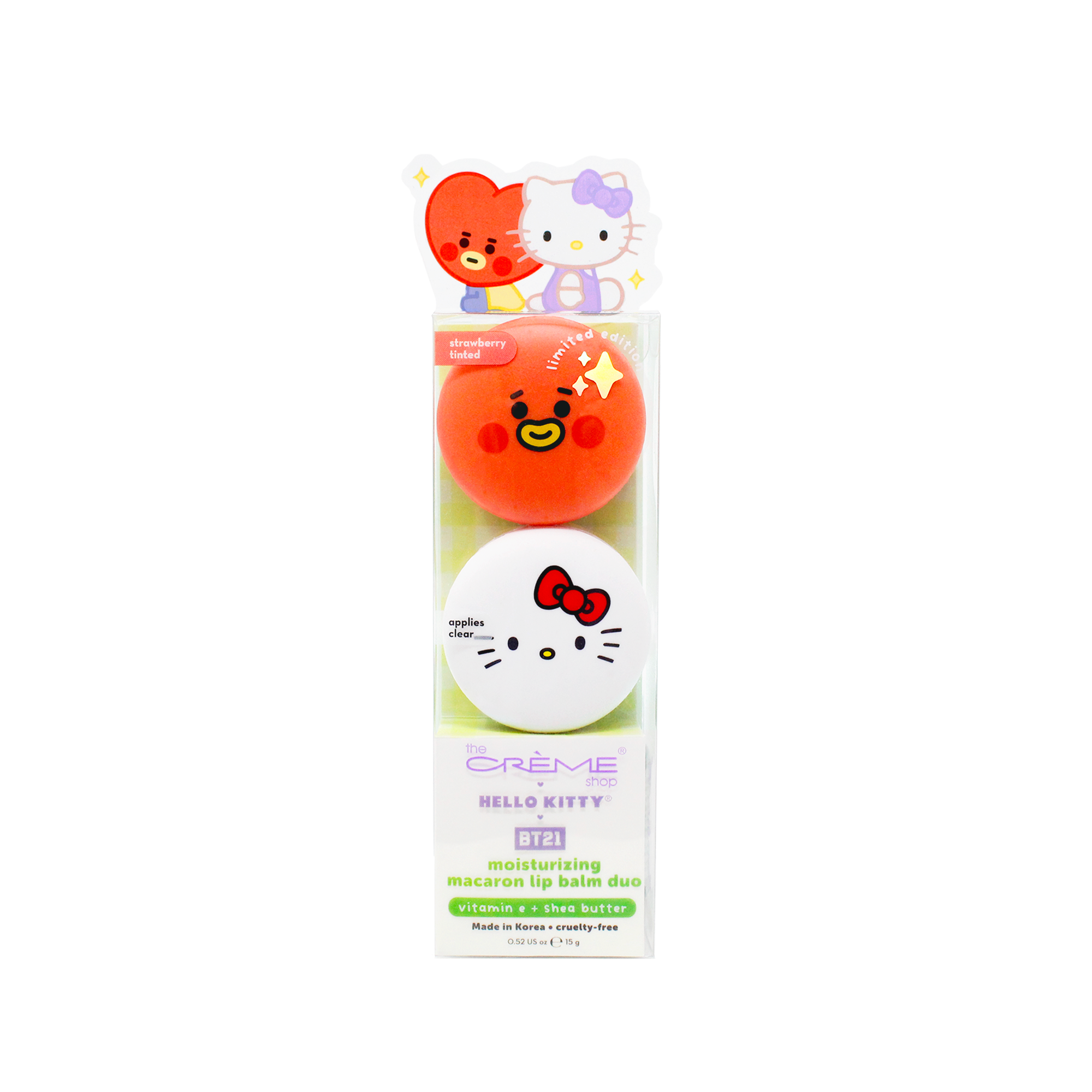 Hello Kitty & BT21 TATA Moisturizing Macaron Lip Balm Duo Best Store To Get Sale Online