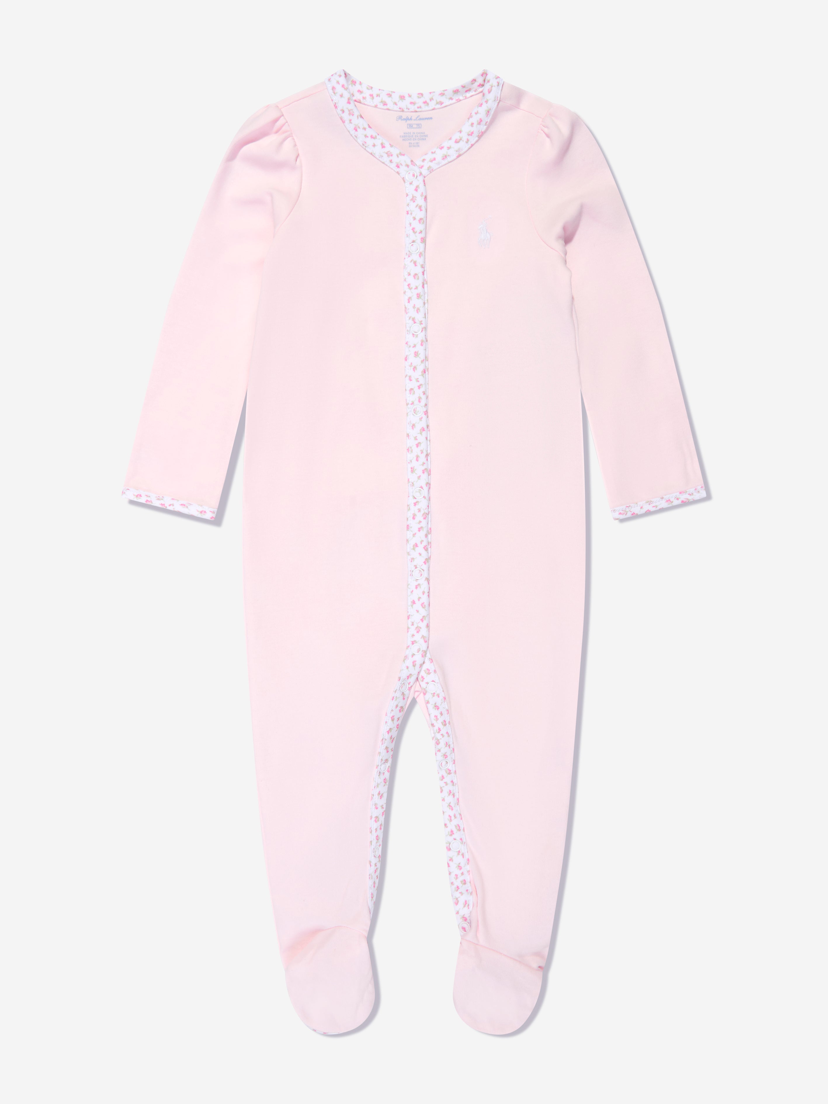 Ralph Lauren Baby Girls Cotton Babygrow in Pink Cheap Low Shipping Fee