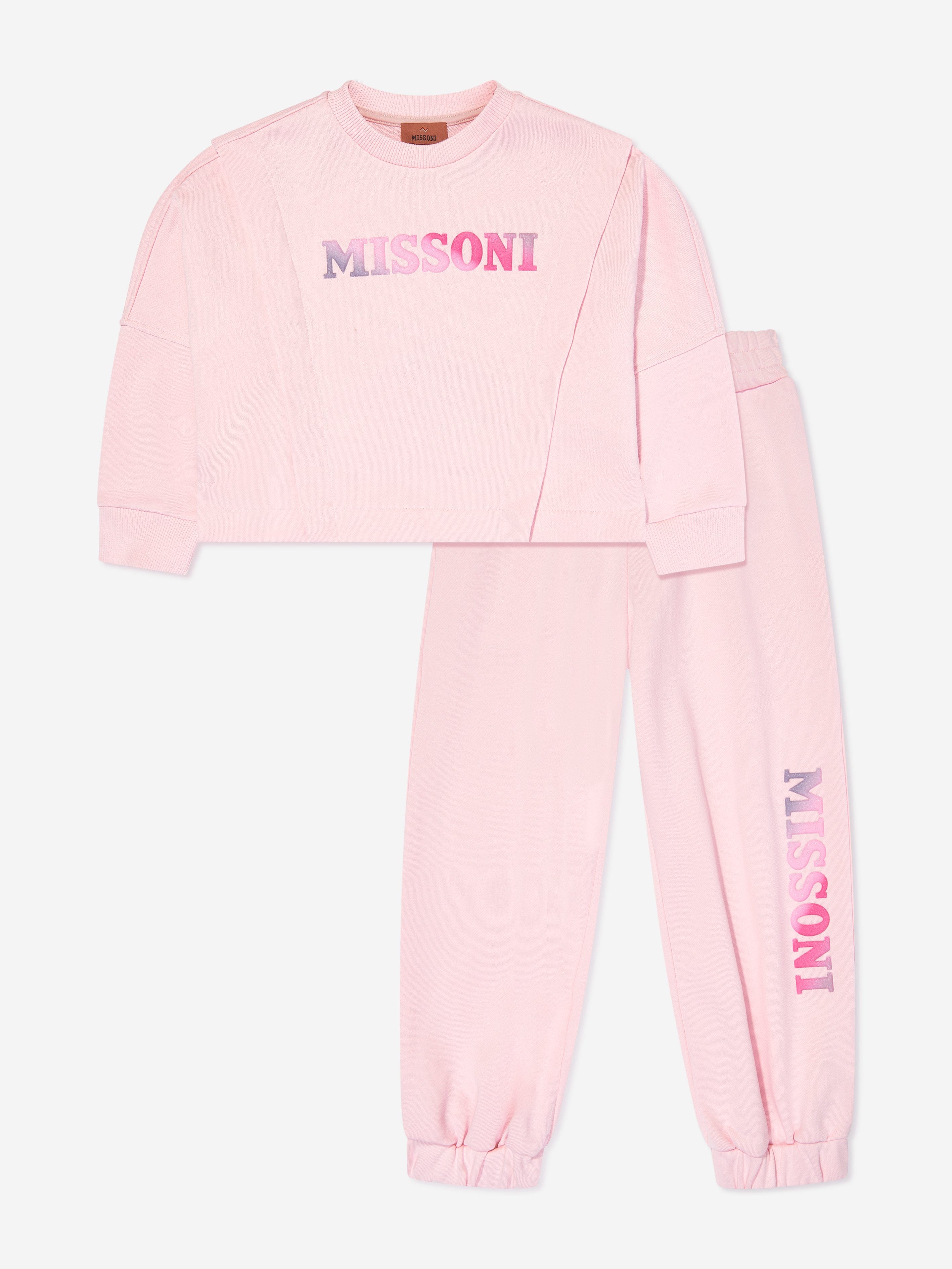 Missoni Girls Logo Tracksuit in Pink Sale Exclusive