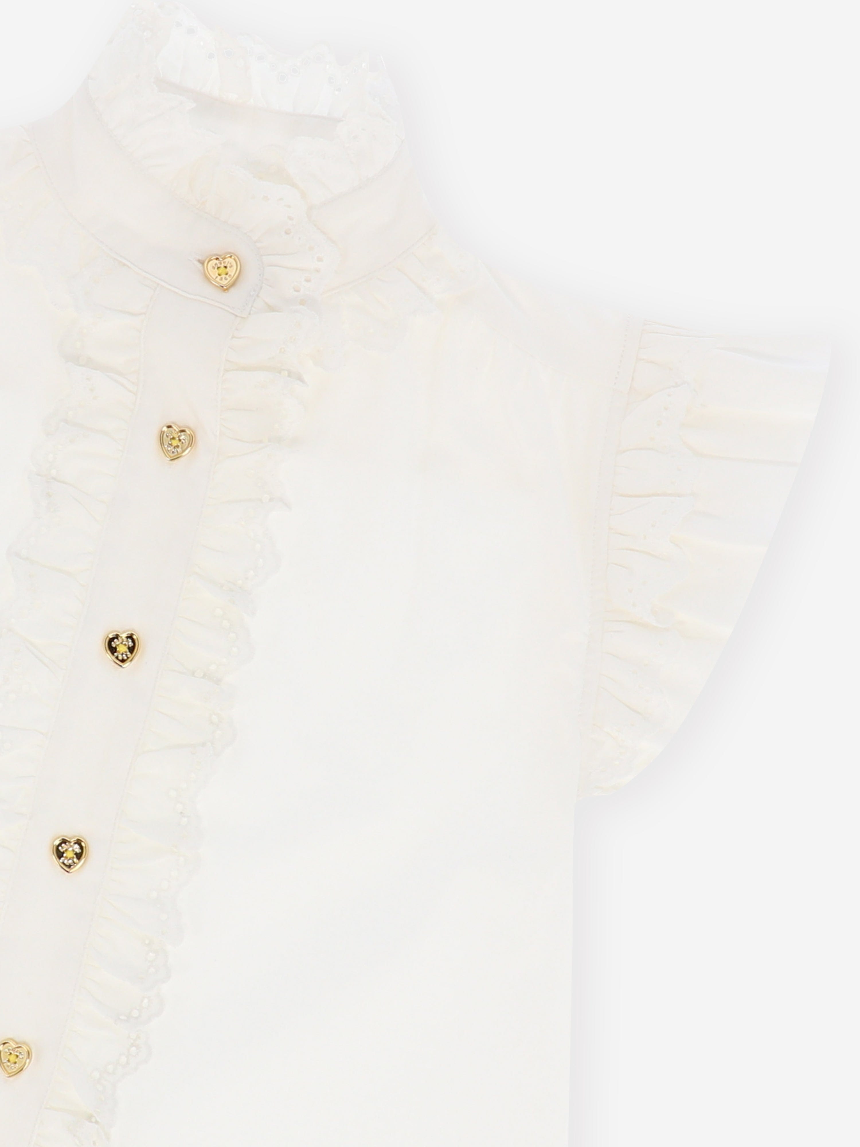 Angels Face Girls Neo Frill Blouse in White Clearance Marketable