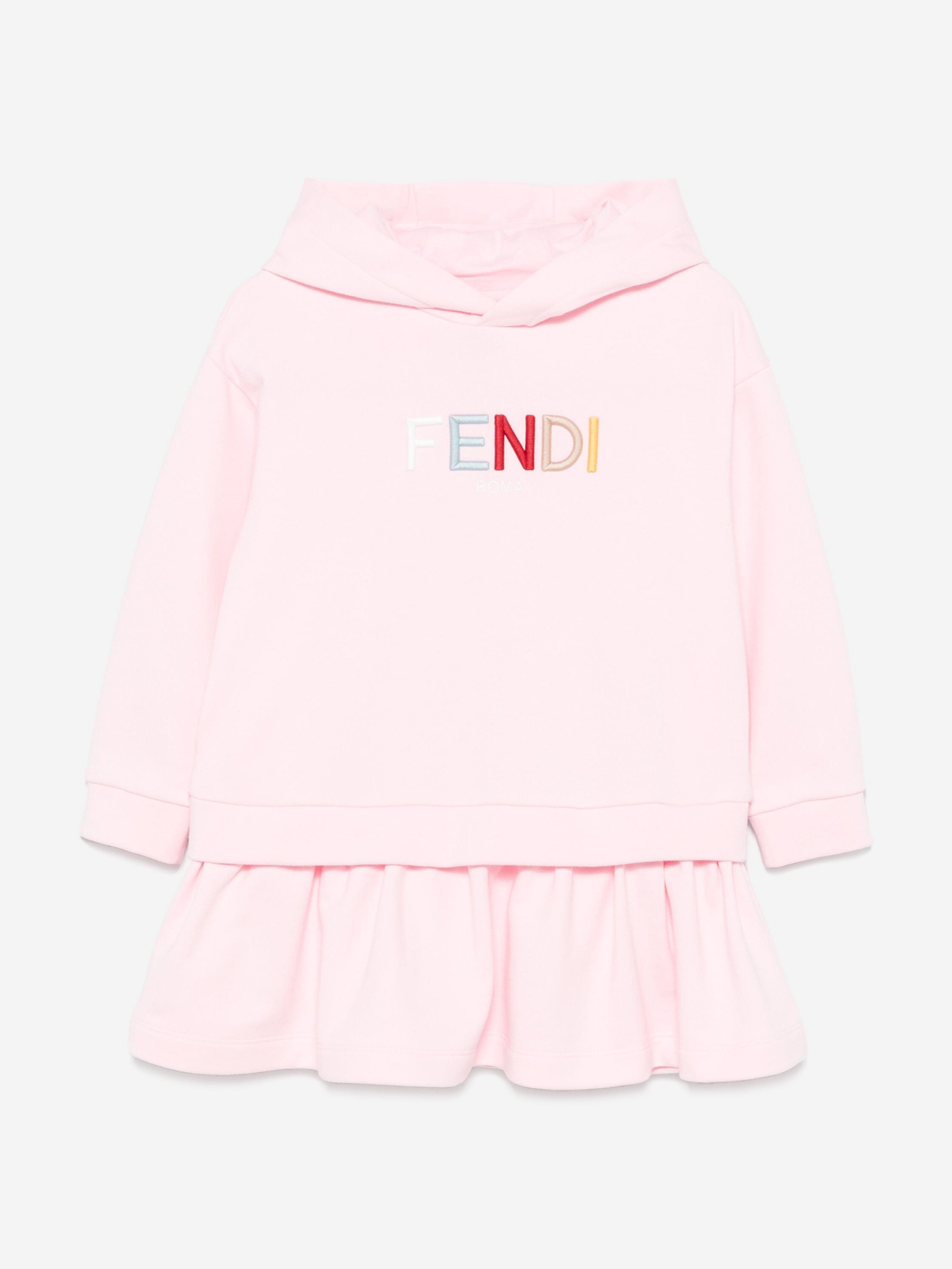 Girls Hooded Sweater Dress in Pink Pay With Paypal For Sale