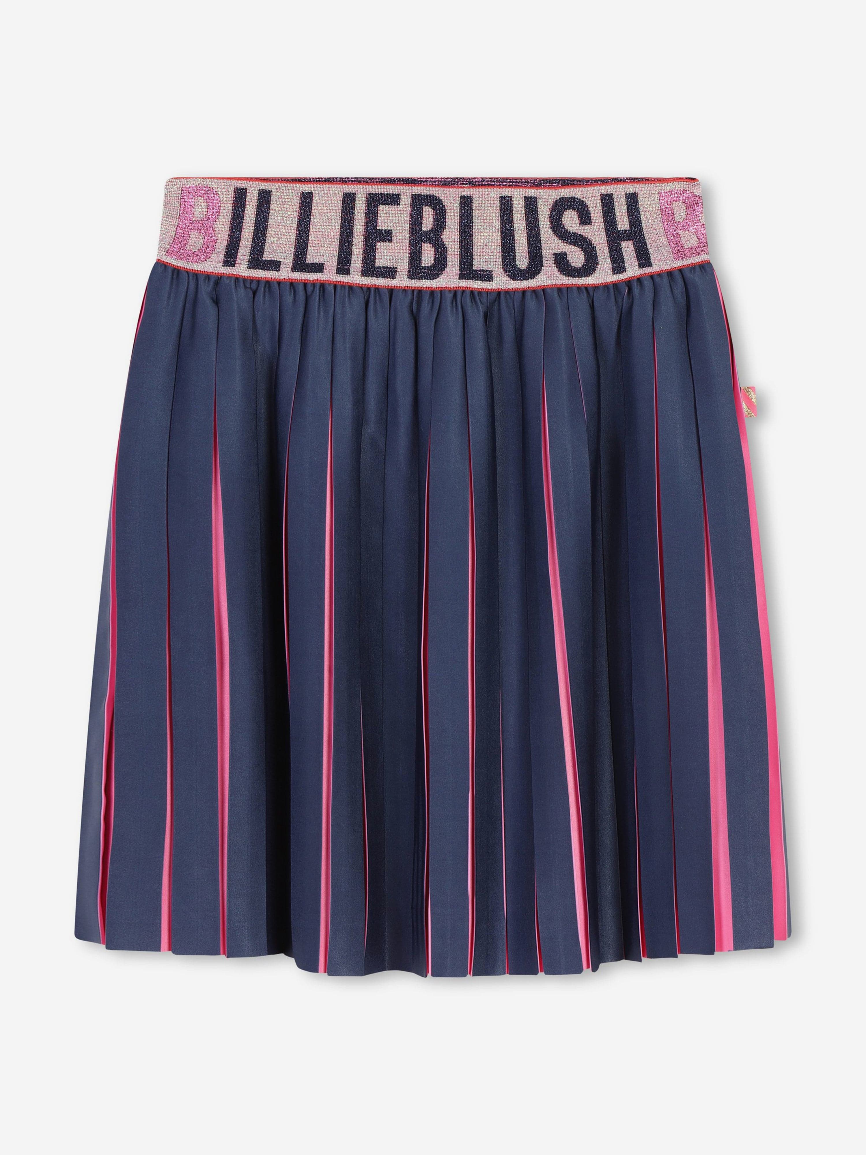Billieblush Girls Pleated Skirt in Navy Buy Cheap Discounts