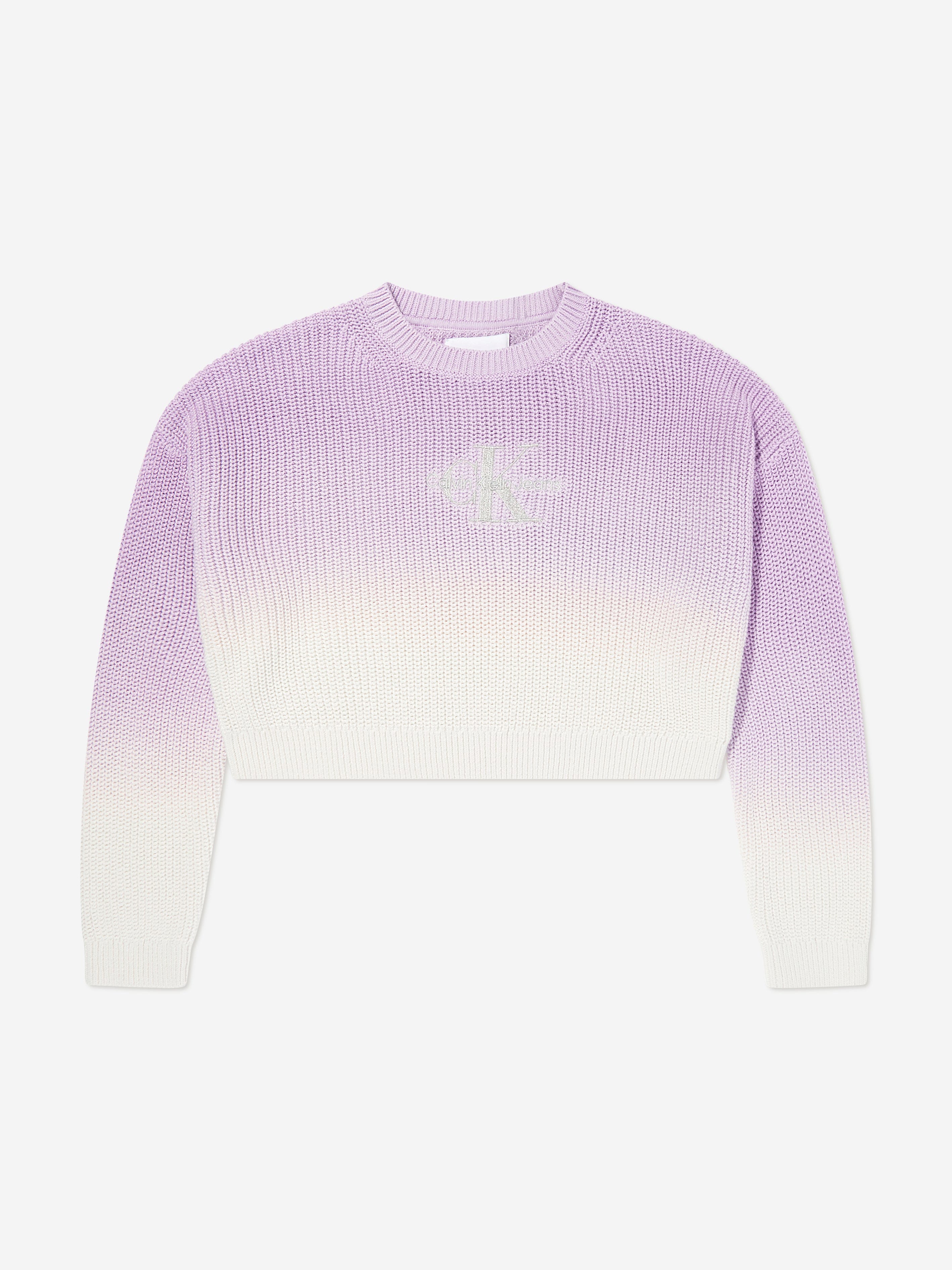 Calvin Klein Girls Monogram Gradient Jumper in Purple Outlet Cheap