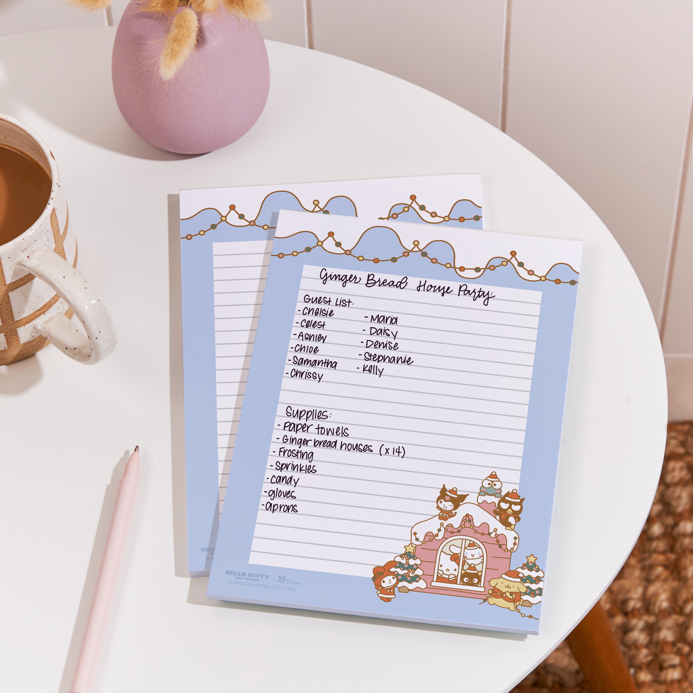 Hello Kitty and Friends x Erin Condren Holiday Medium Notepad 2-Piece Set Cheap Sale Fashionable