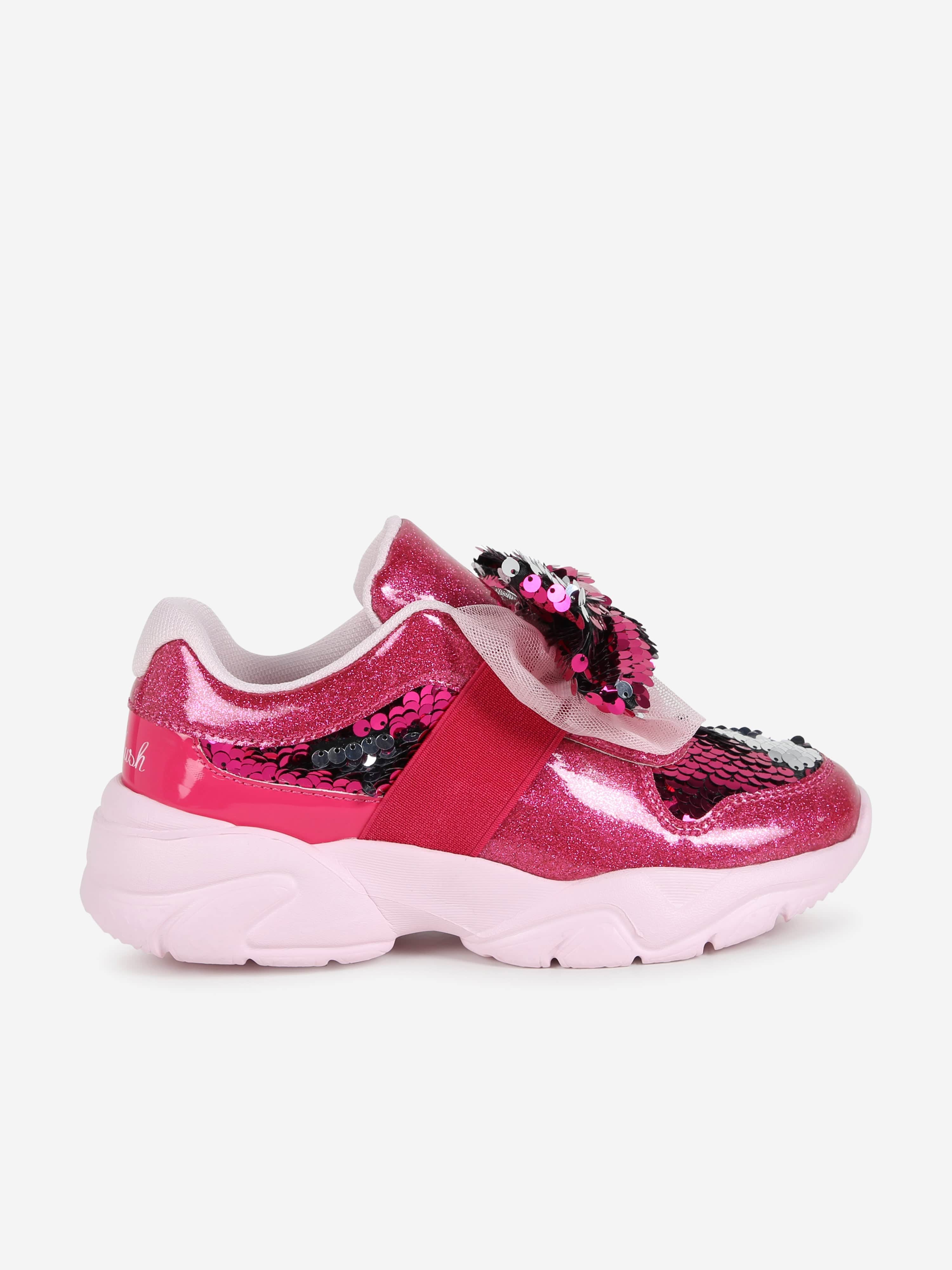 Billieblush Girls Sequin And Glitter Trainers in Pink Exclusive Online