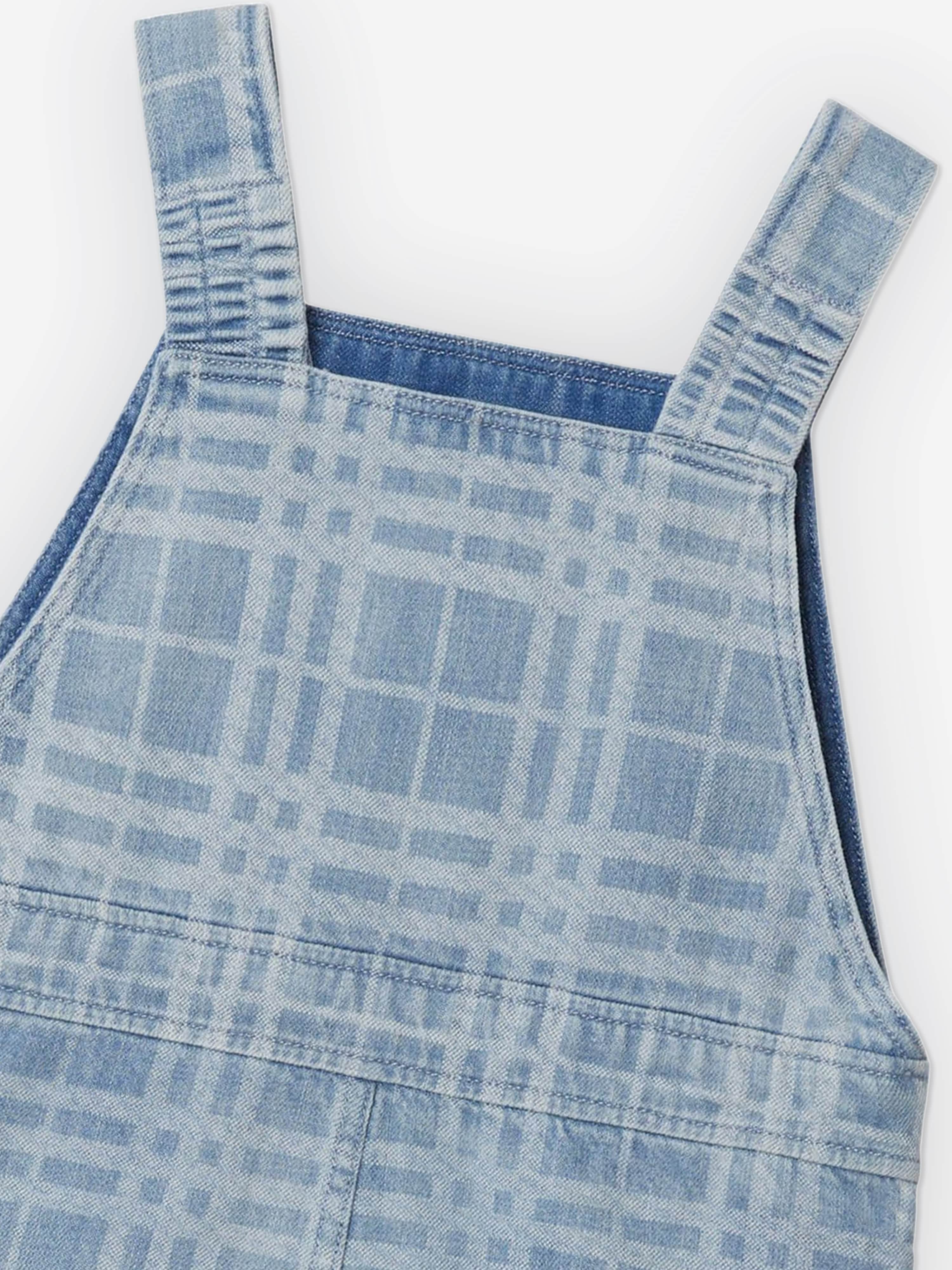 Burberry Girls Check Martine Pinafore Dress in Blue Cheap Outlet Locations