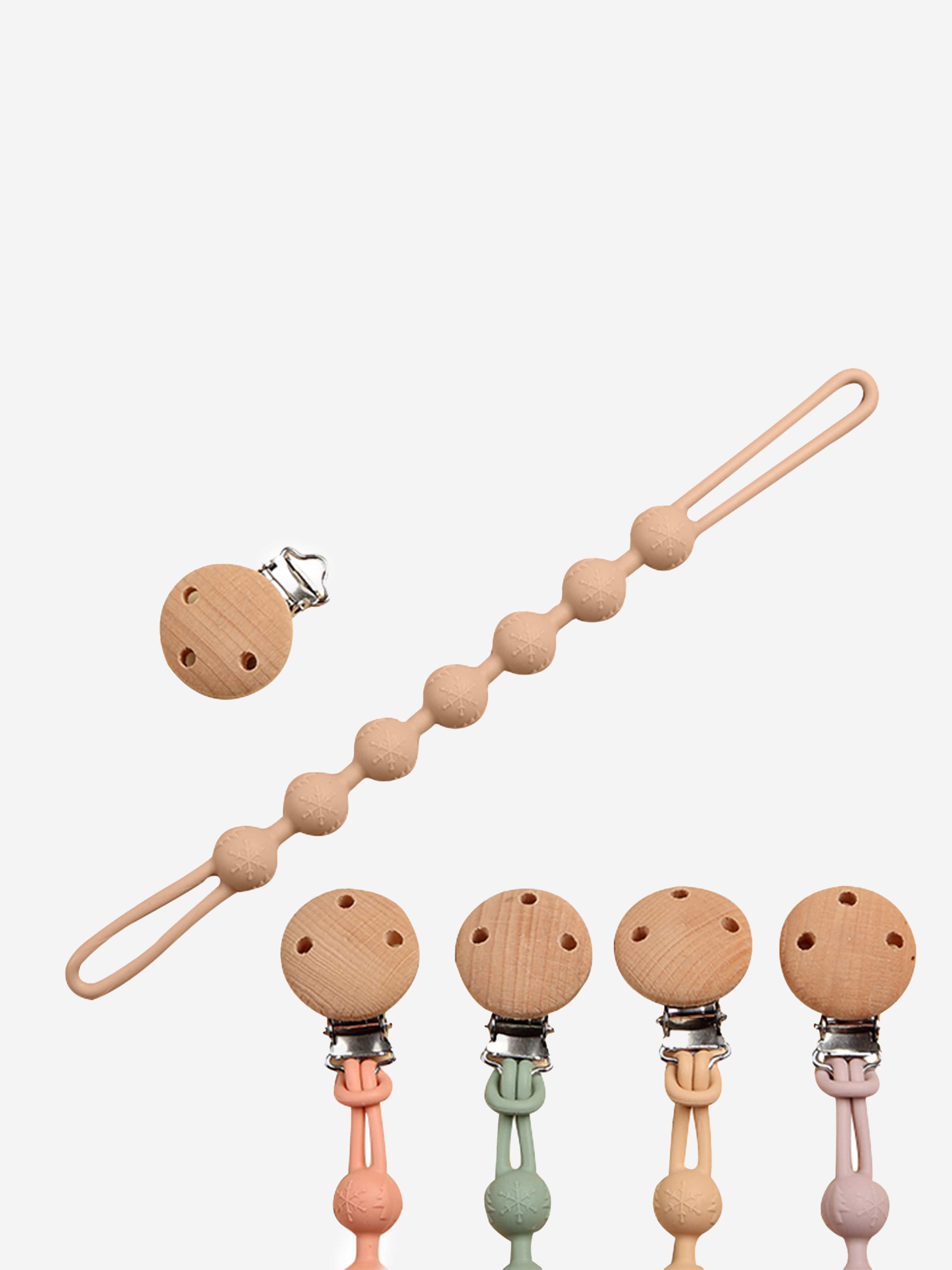 Bloom Bambini Baby Pacifier Clip and Teether in Pink Free Shipping Low Pice