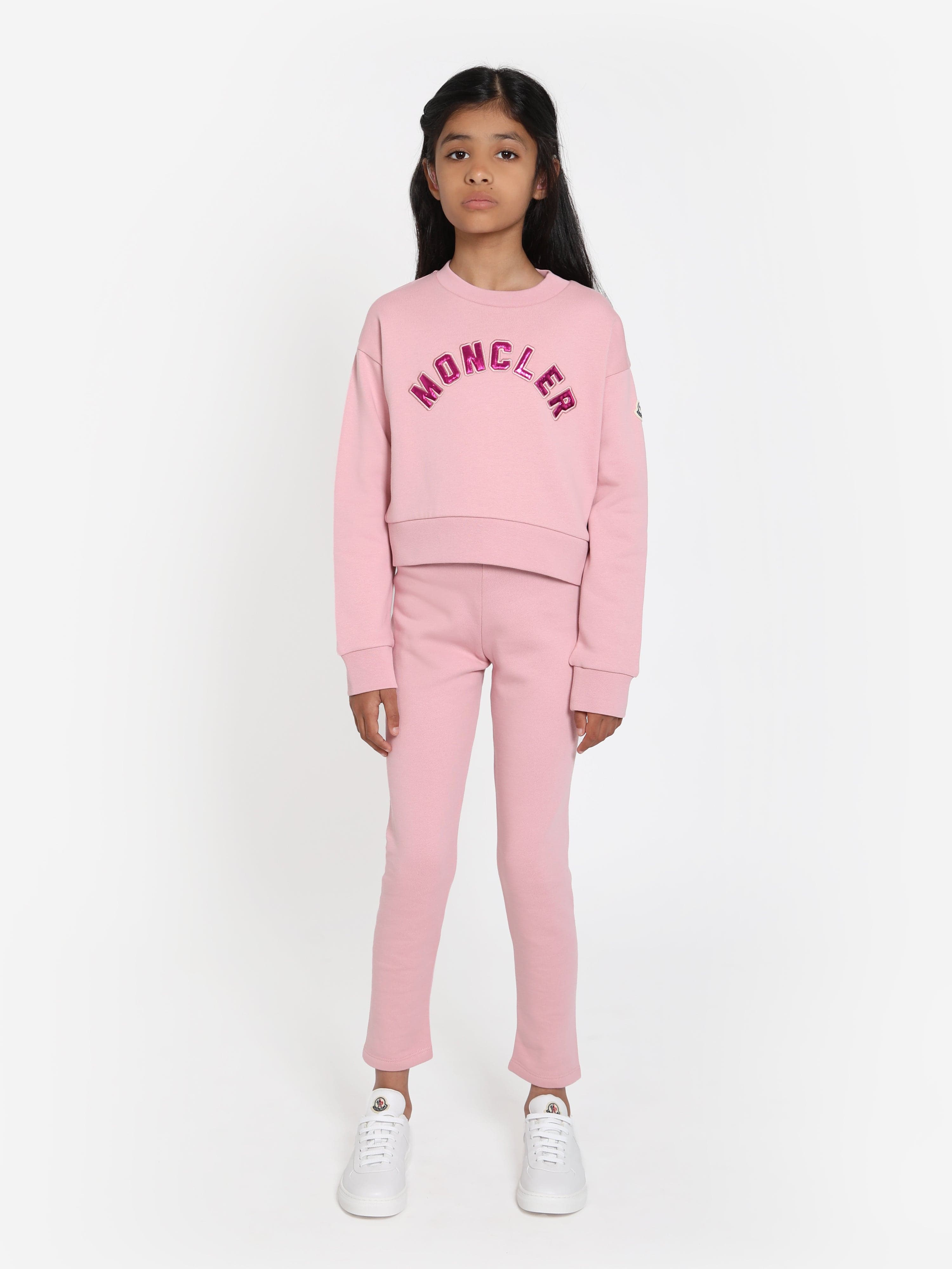 Moncler Enfant Girls Sweatshirt And Leggings Set in Pink Clearance Fake