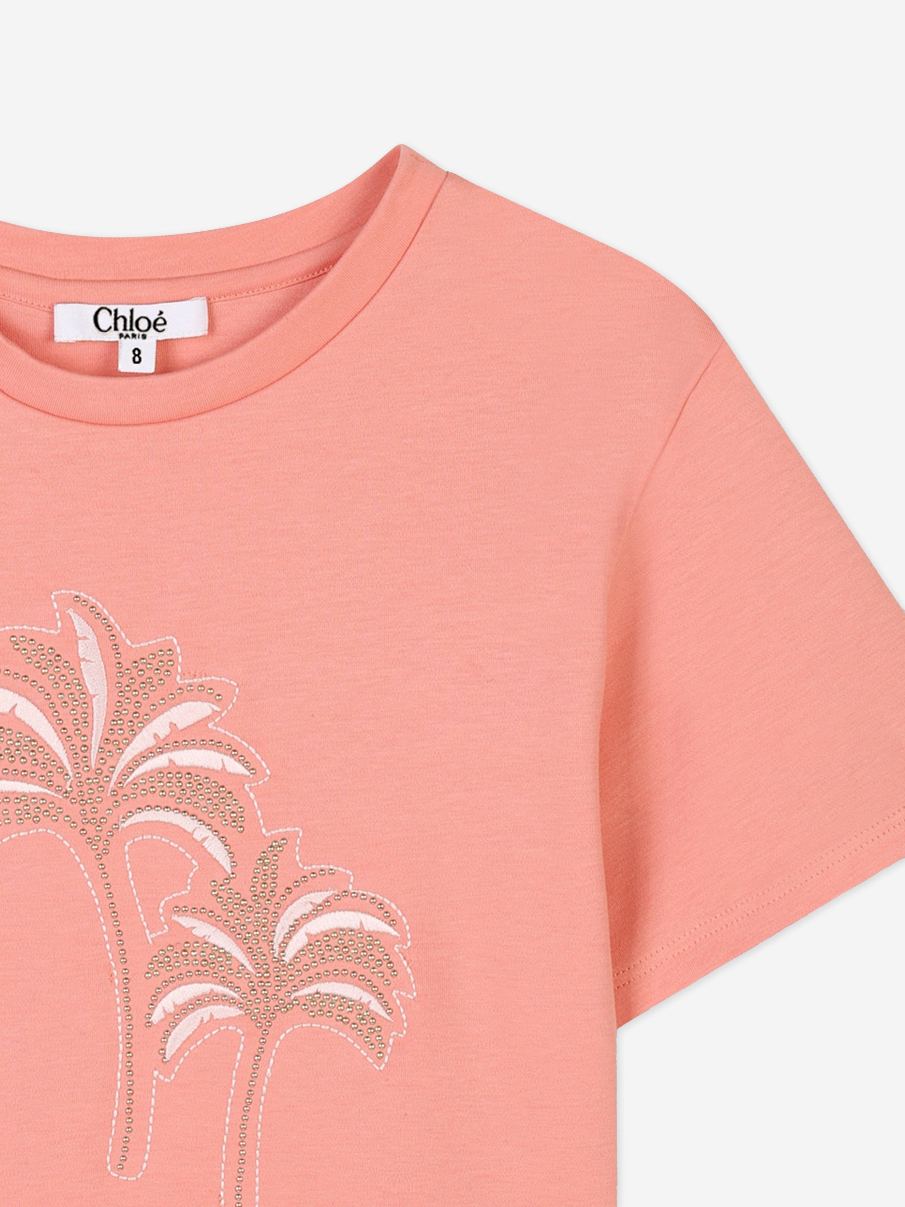 Chlo¨¦ Girls Palm Tree T-Shirt in Pink Quality From China Wholesale