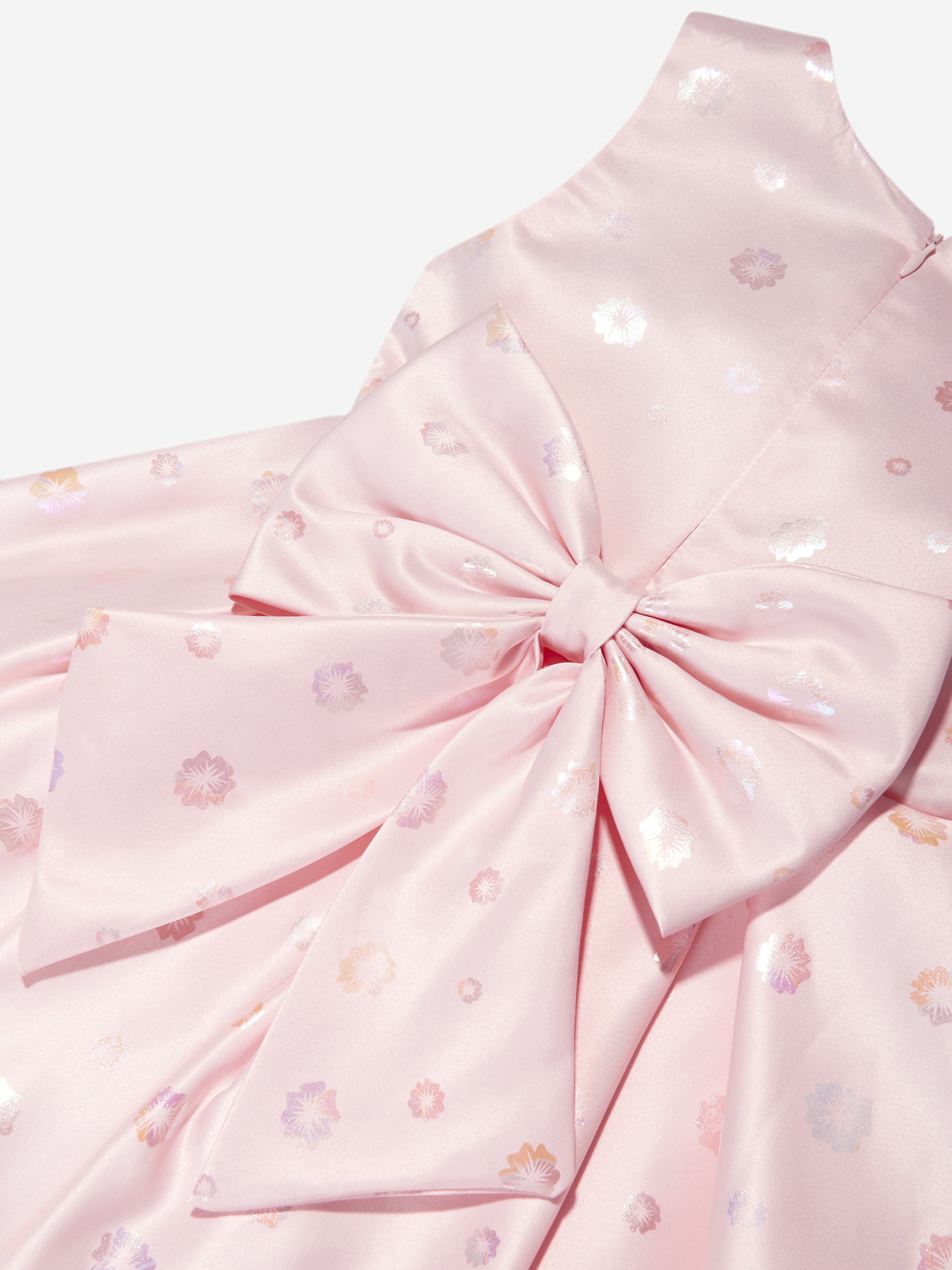 iAMe Girls Bow Detail A Line Dress in Pink Clearance Store For Sale