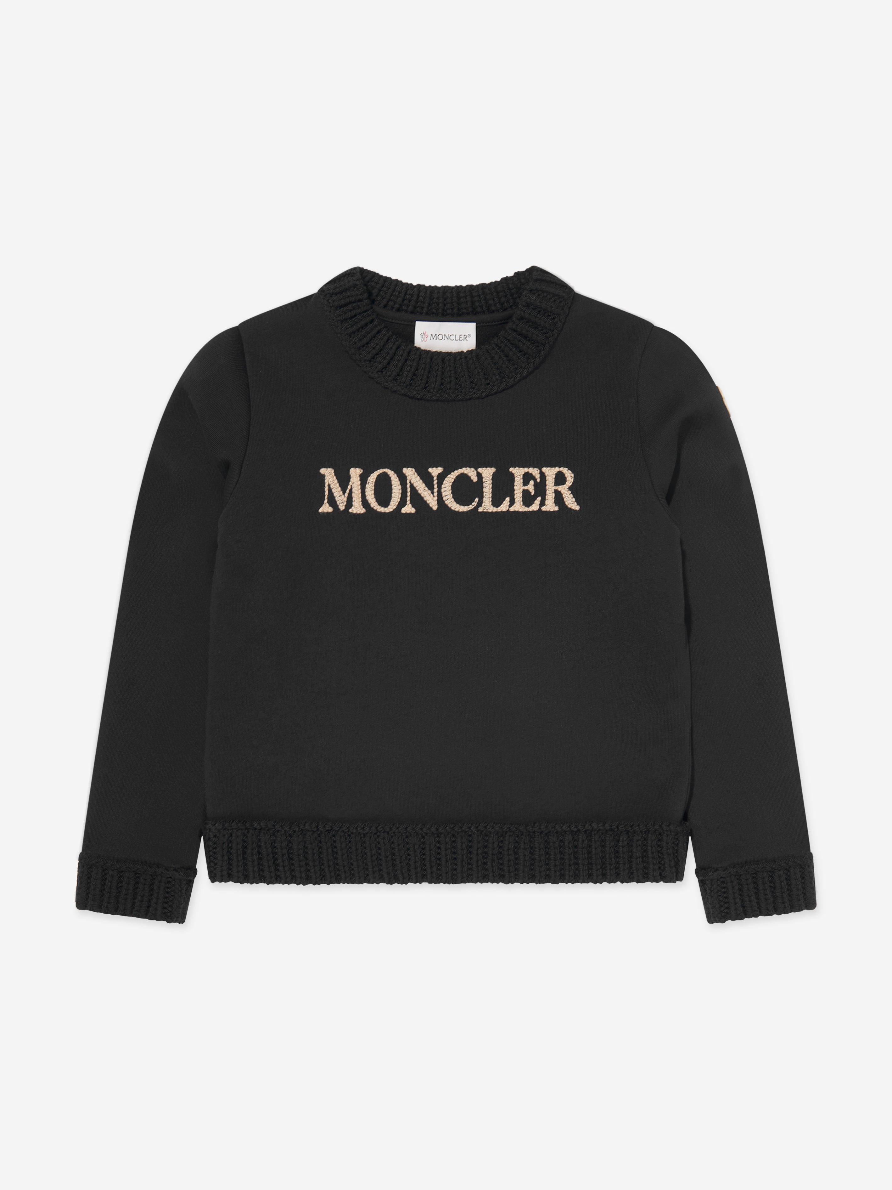 Moncler Enfant Girls Logo Tracksuit in Black Sale Outlet Locations