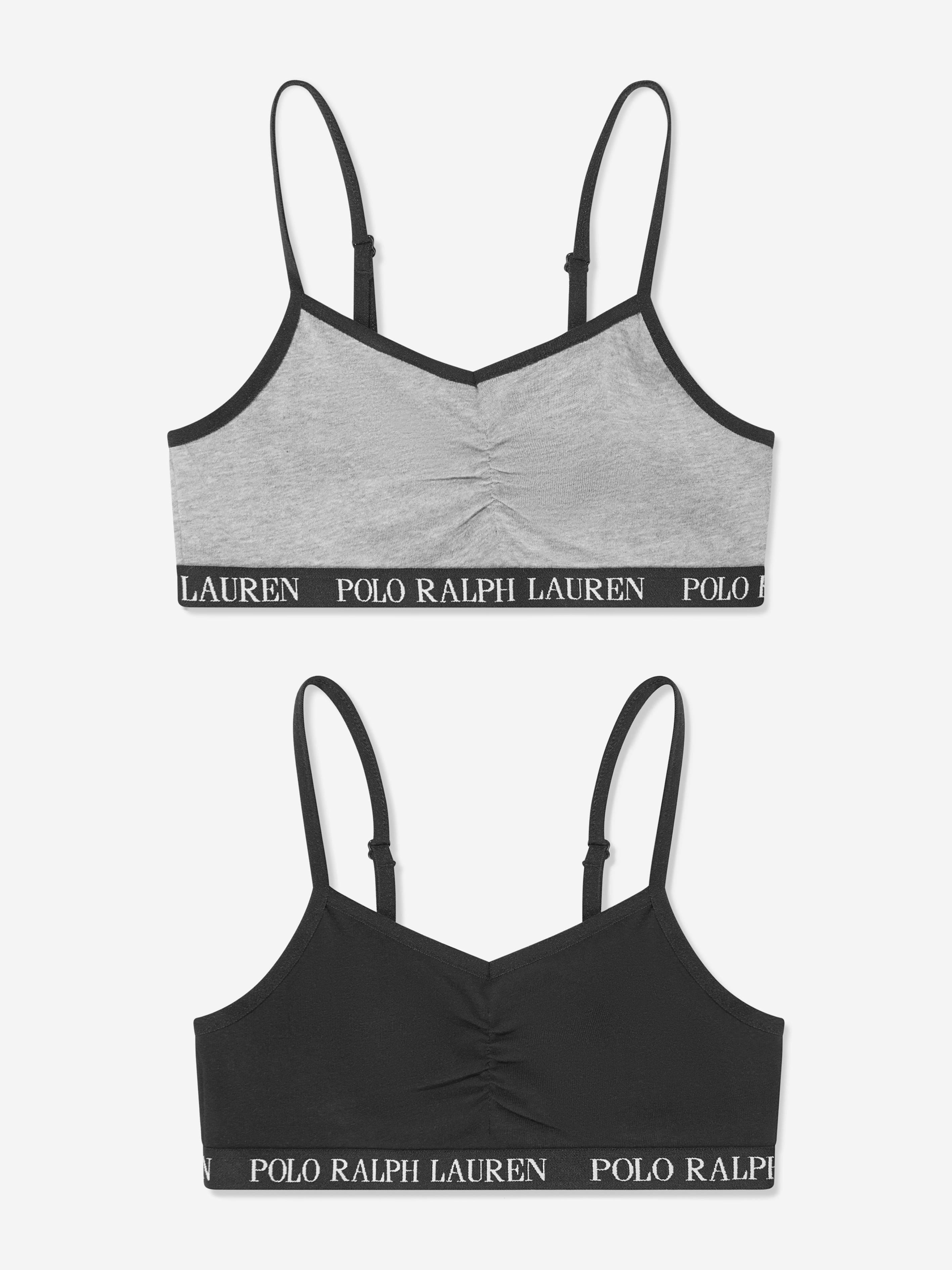 Ralph Lauren Girls 2 Pack Bralette Set in Black Shop Sale Online