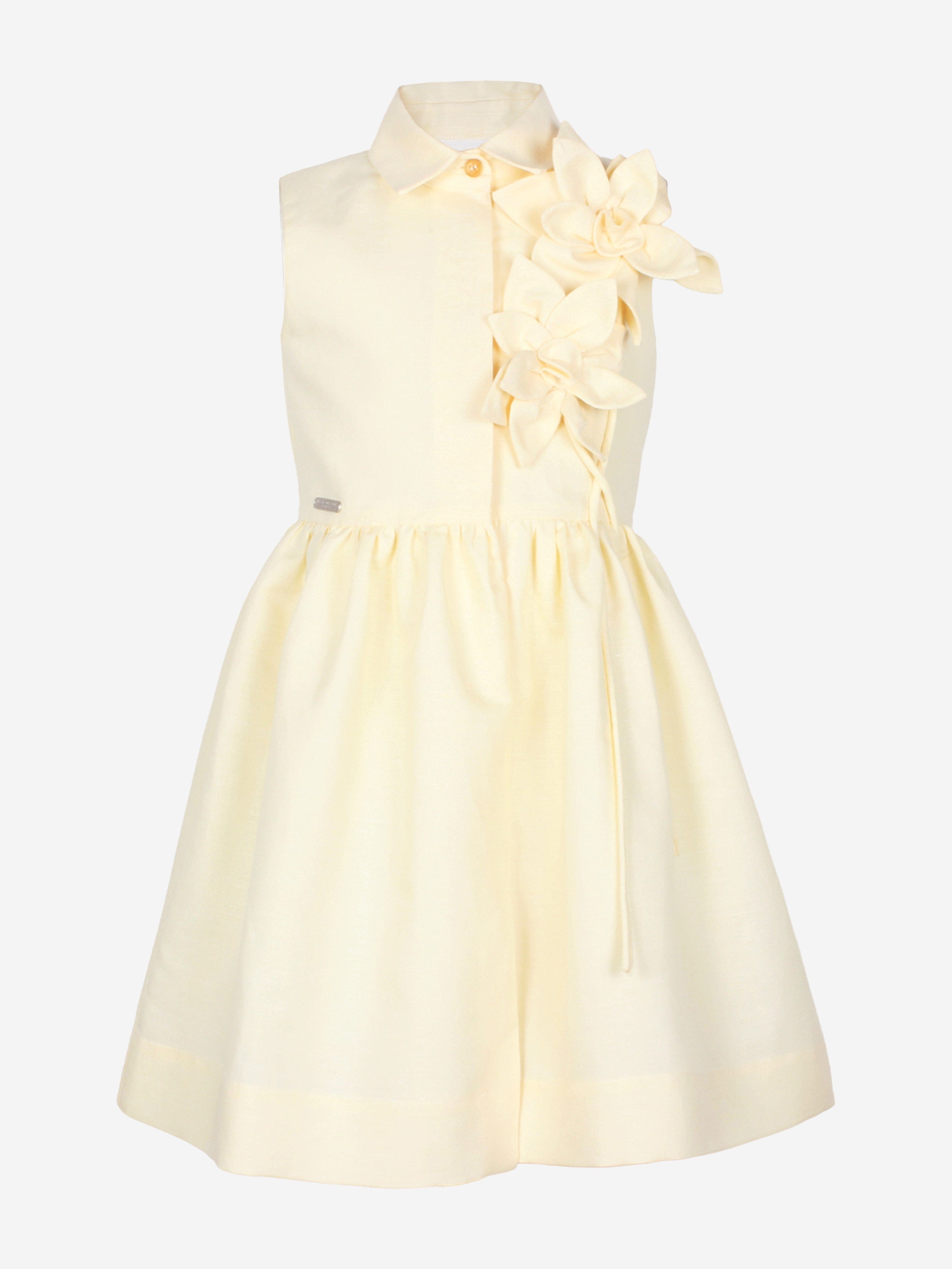 Jessie And James Girls Evergreen Flower Dress in Yellow Find Great Cheap Online