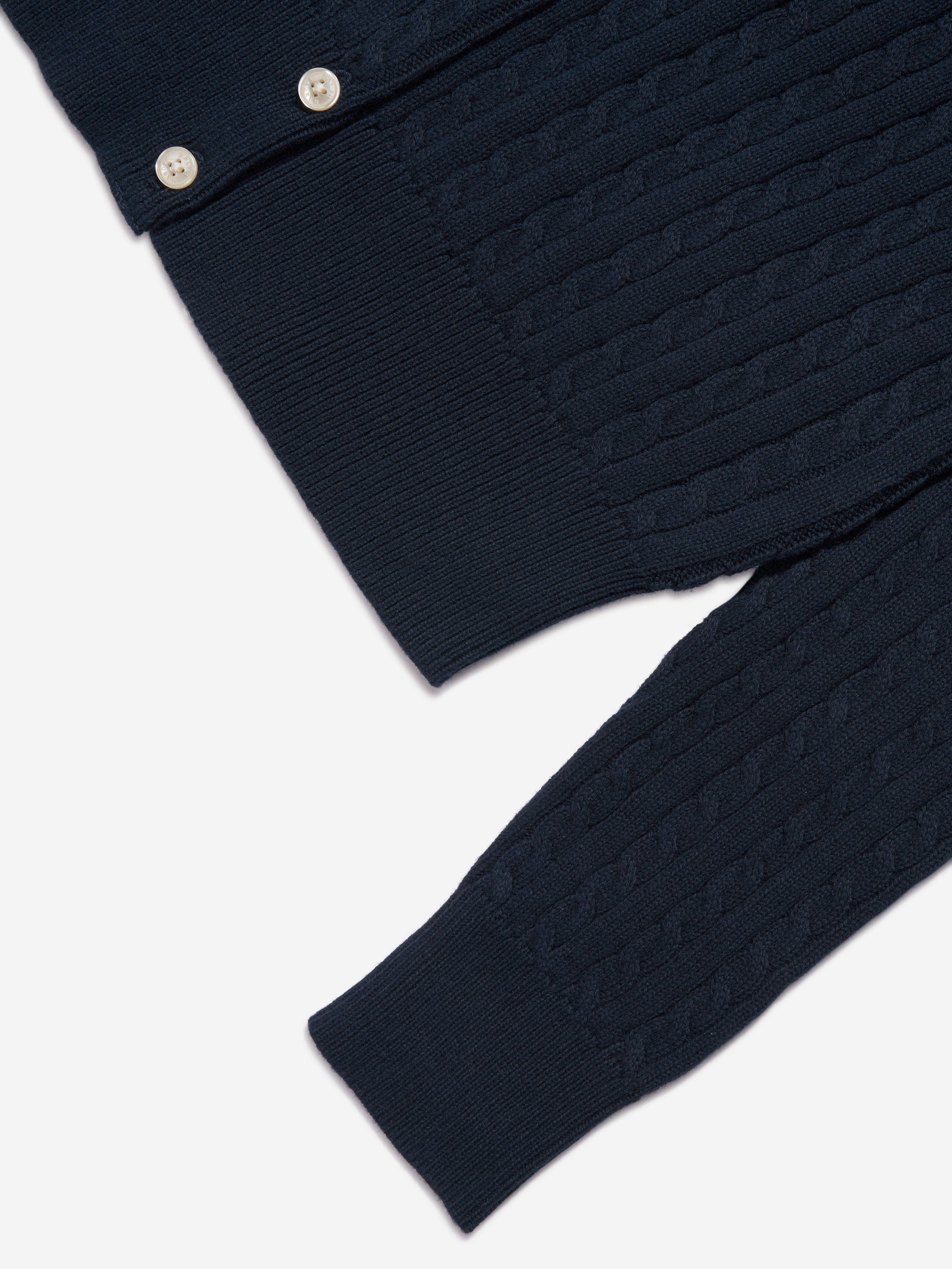 Ralph Lauren Girls Mini Cable Knit Cardigan in Navy Wholesale Pice Cheap Online