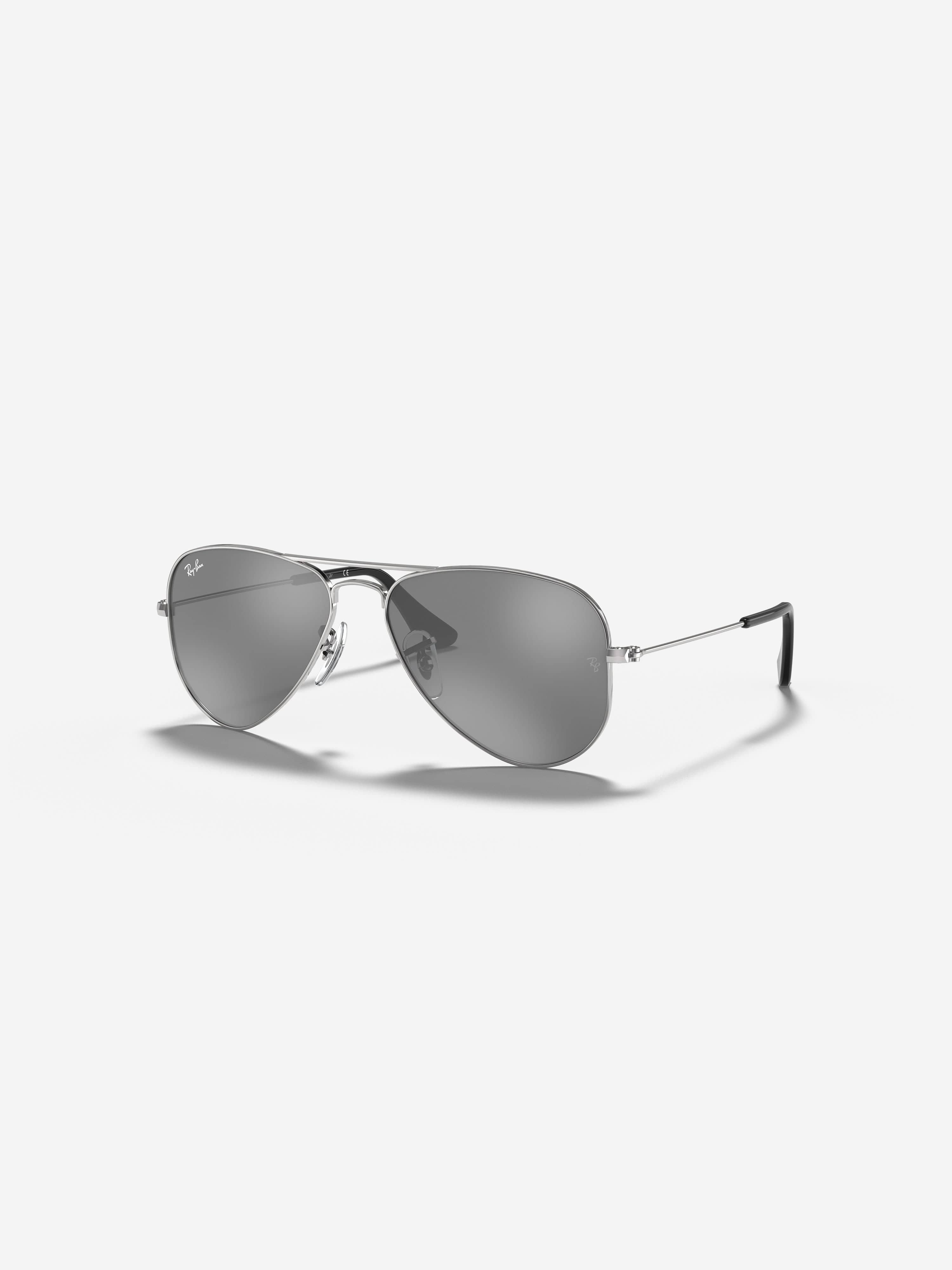 Ray-Ban Kids Aviator Sunglasses in Silver Outlet Official