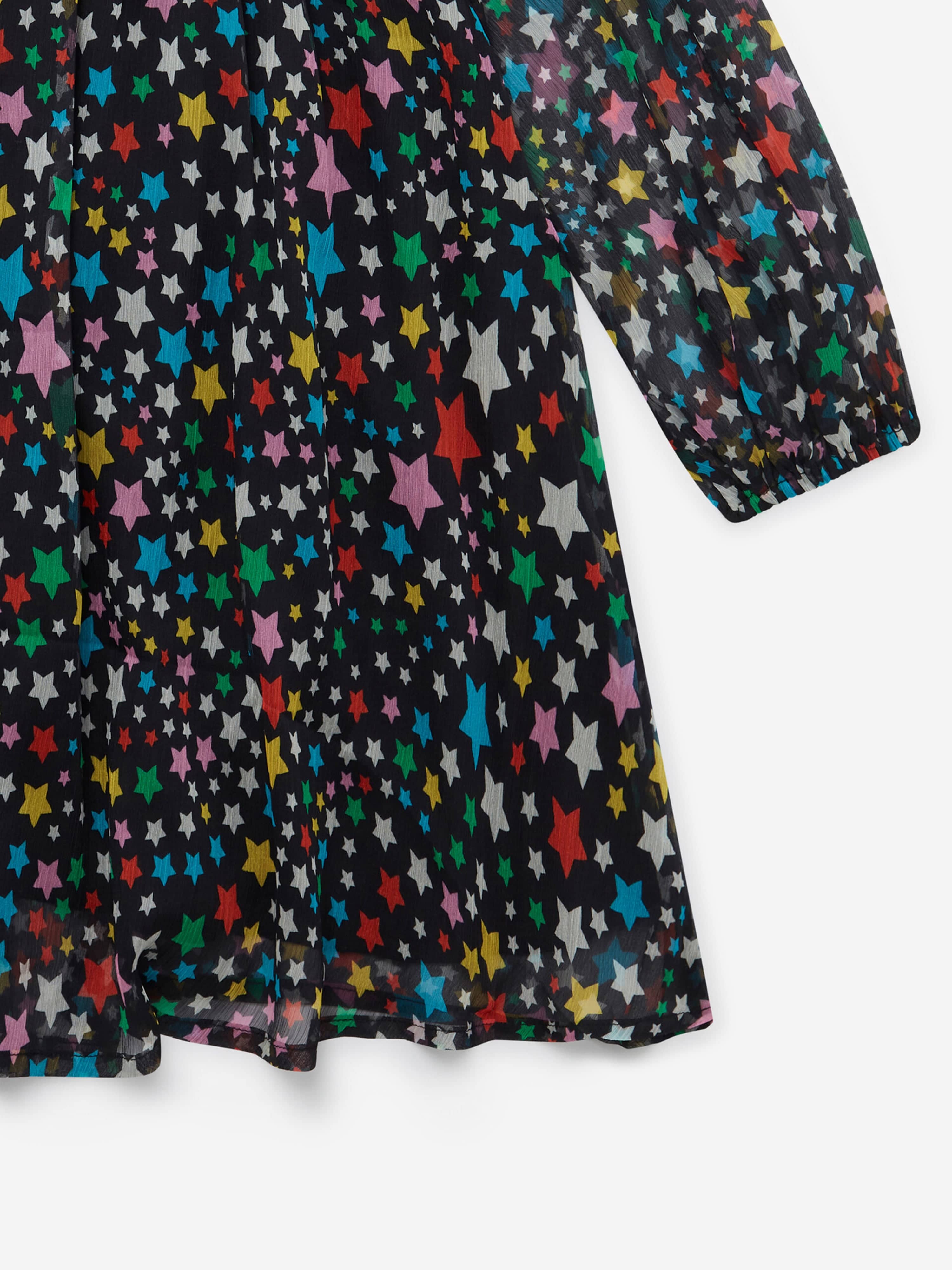 Stella McCartney Girls Star Dress in Black Clearance Latest