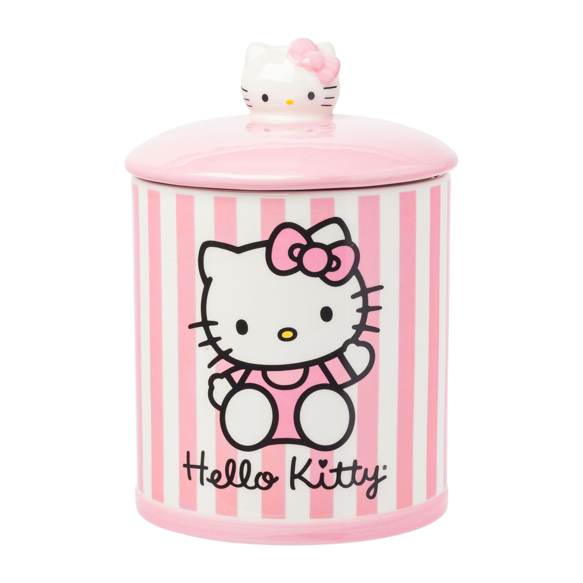 Hello Kitty Pink Stripe Ceramic Storage Jar Sale With Mastercard