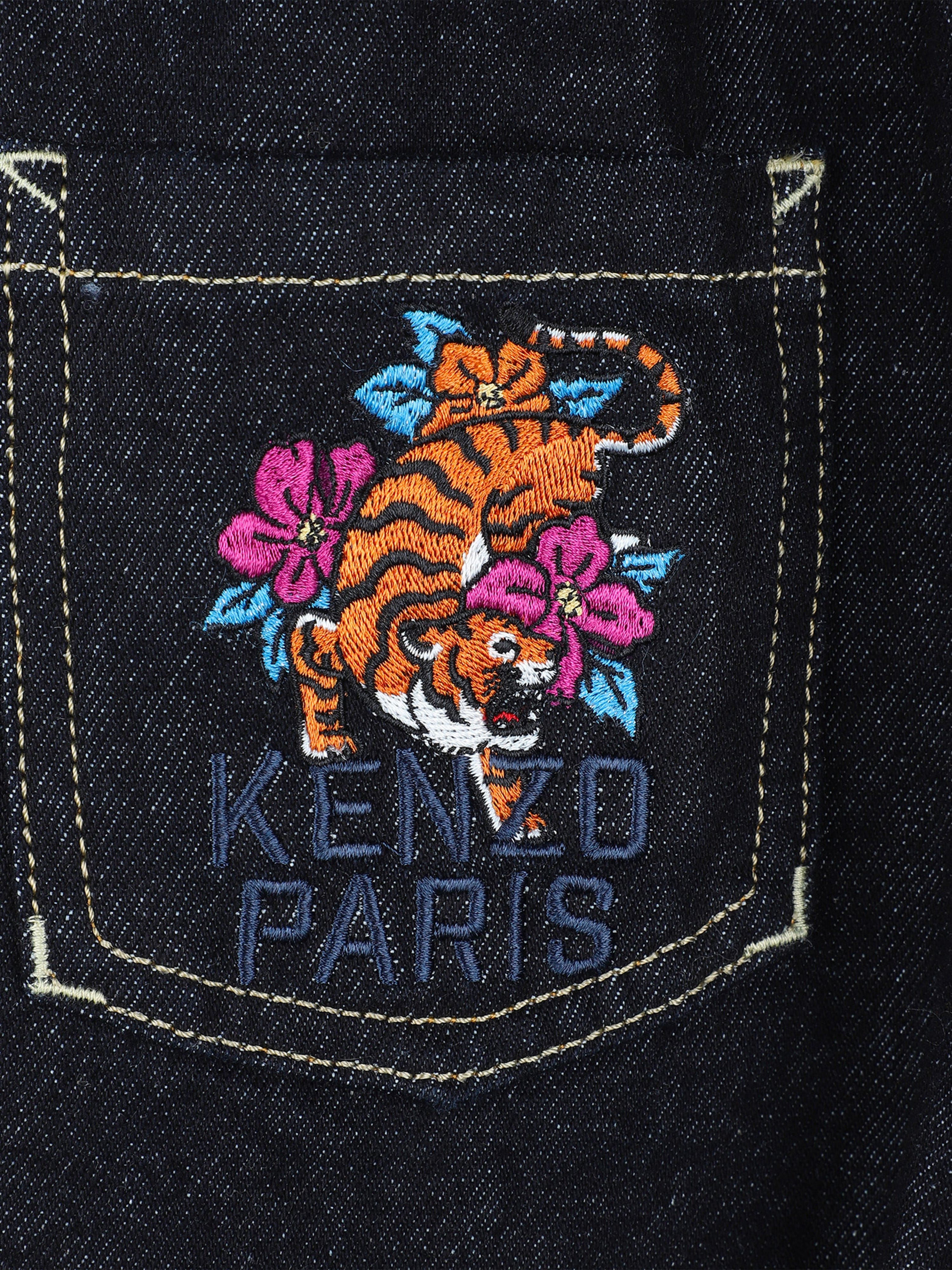 KENZO Girls Wide Leg Jeans in Black Discount 2025 New