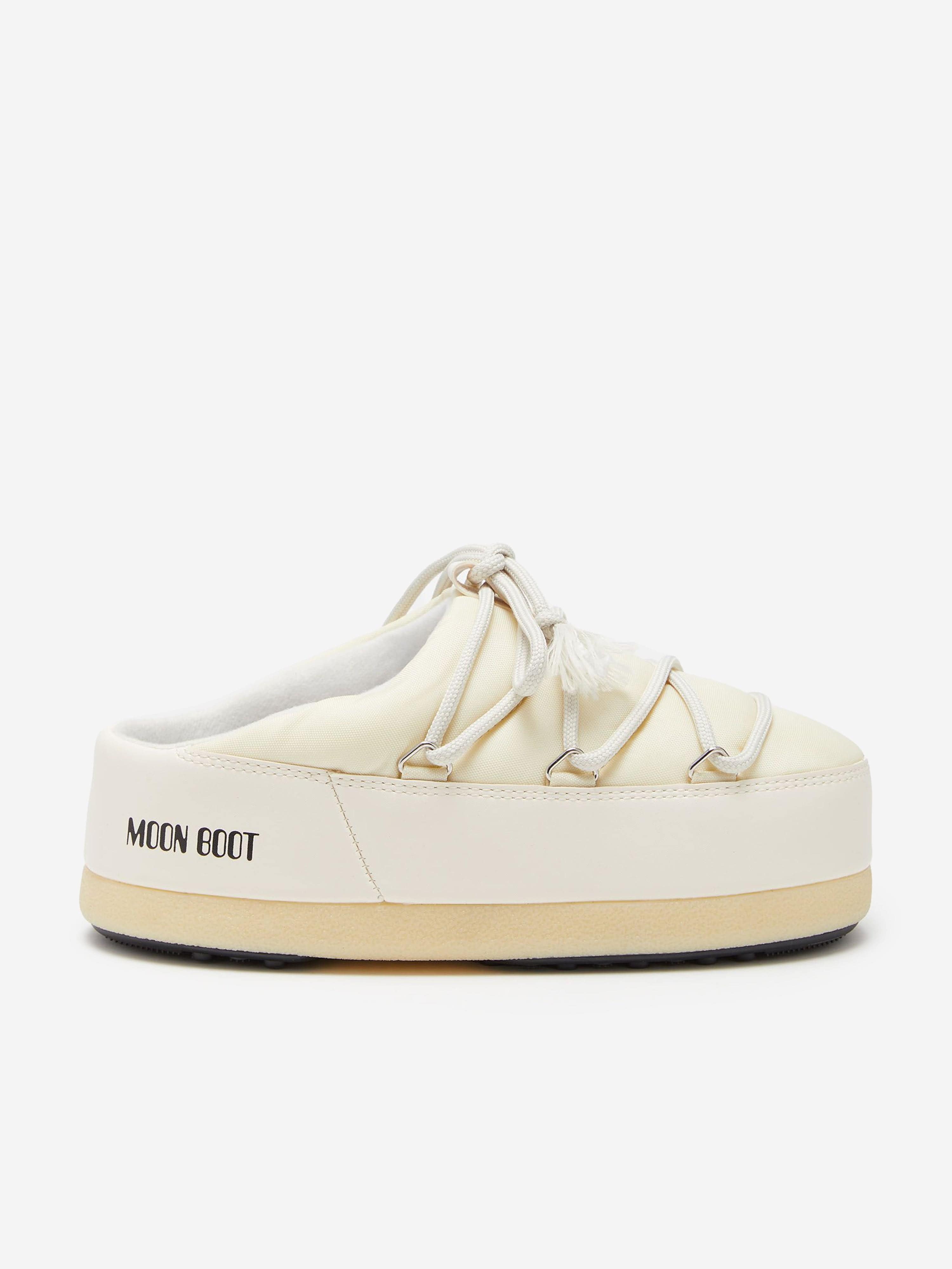 Moon Boot Kids EVX Nylon Mules in Ivory Sale 2025 Unisex