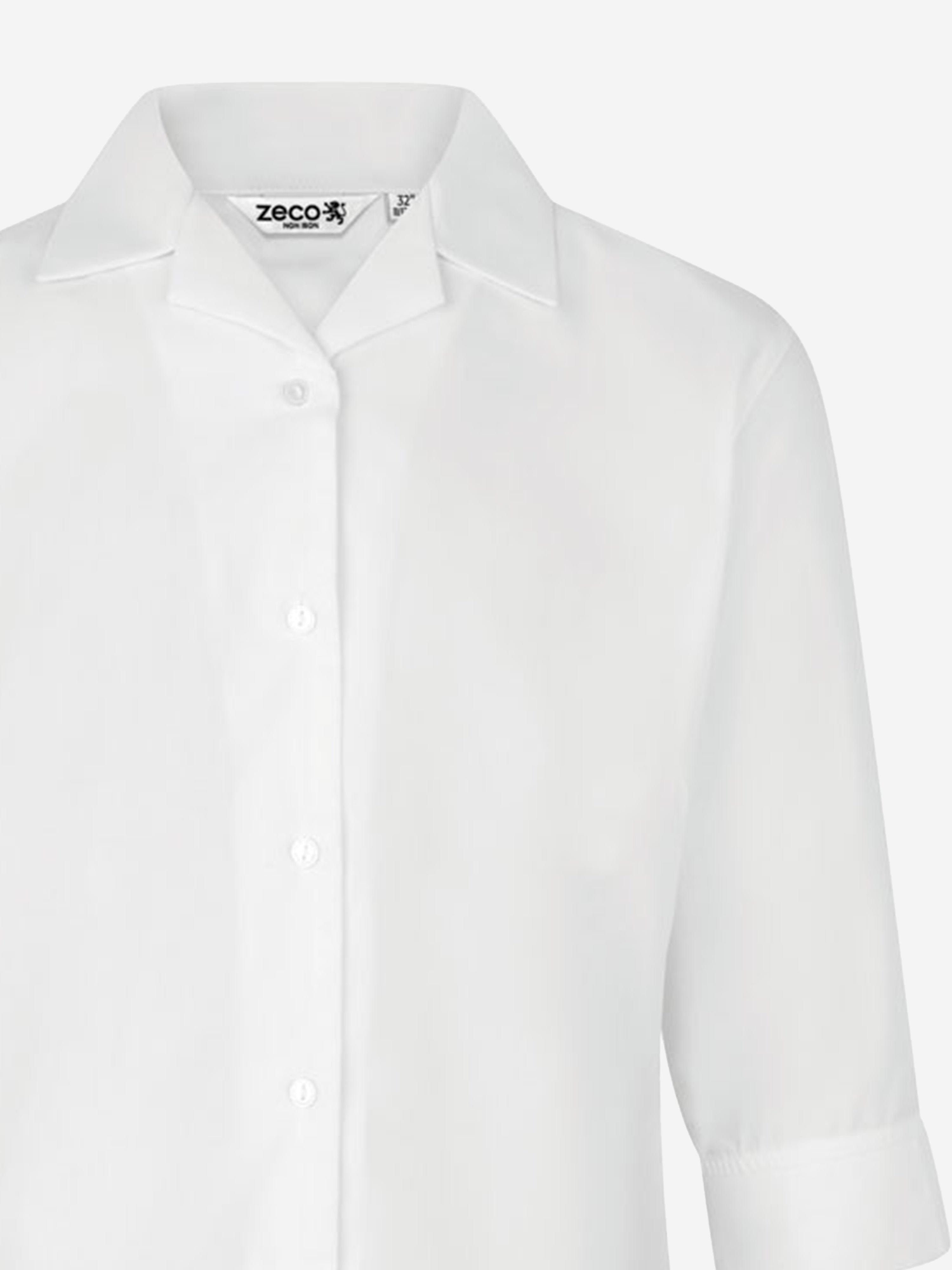 Zeco Girls School Fitted 3/4 Sleeve Non Iron Blouse Twin Pack in White Buy Cheap Pre Order
