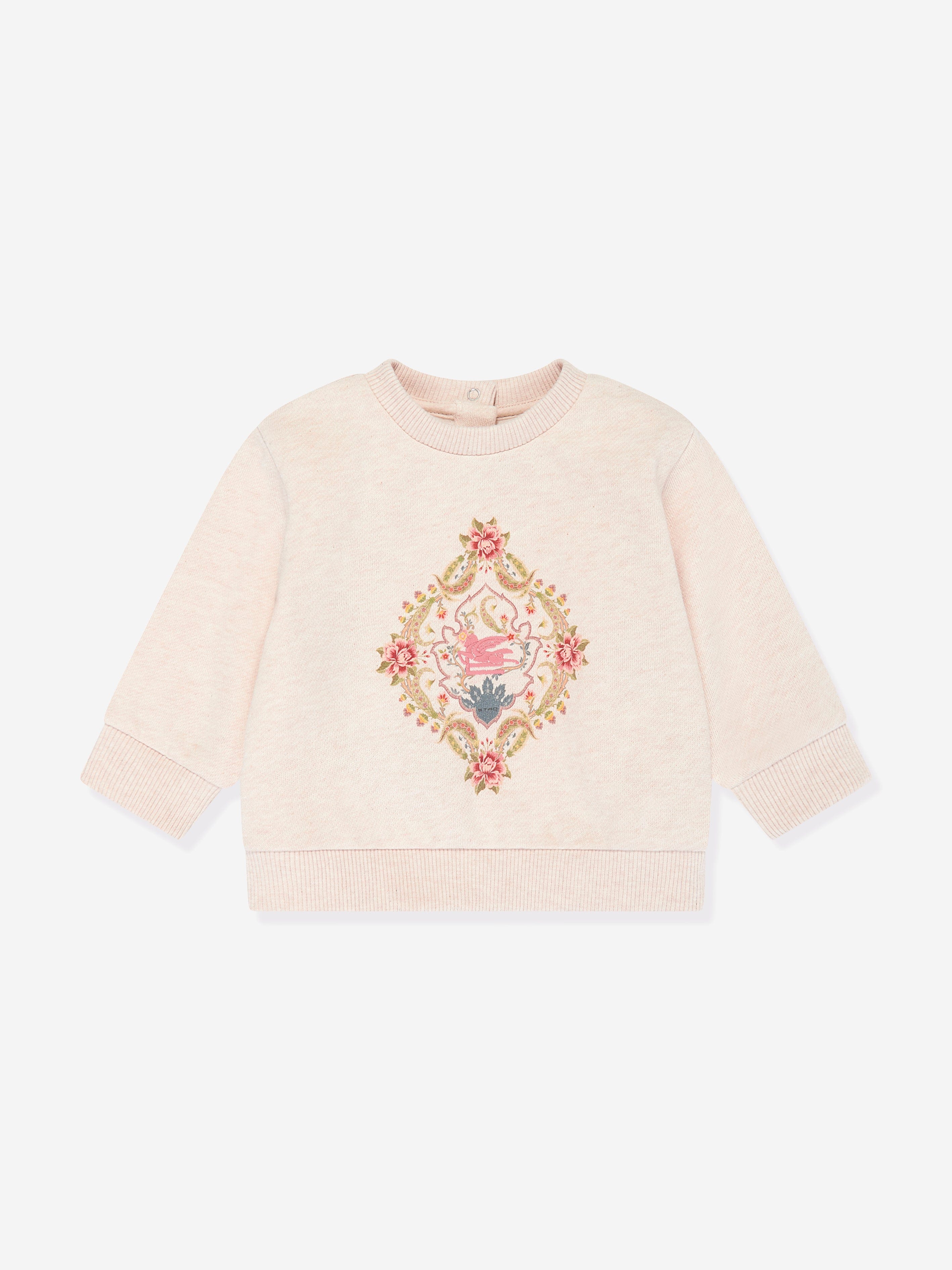 Etro Baby Girls Floral Sweatshirt in Beige Clearance Affordable