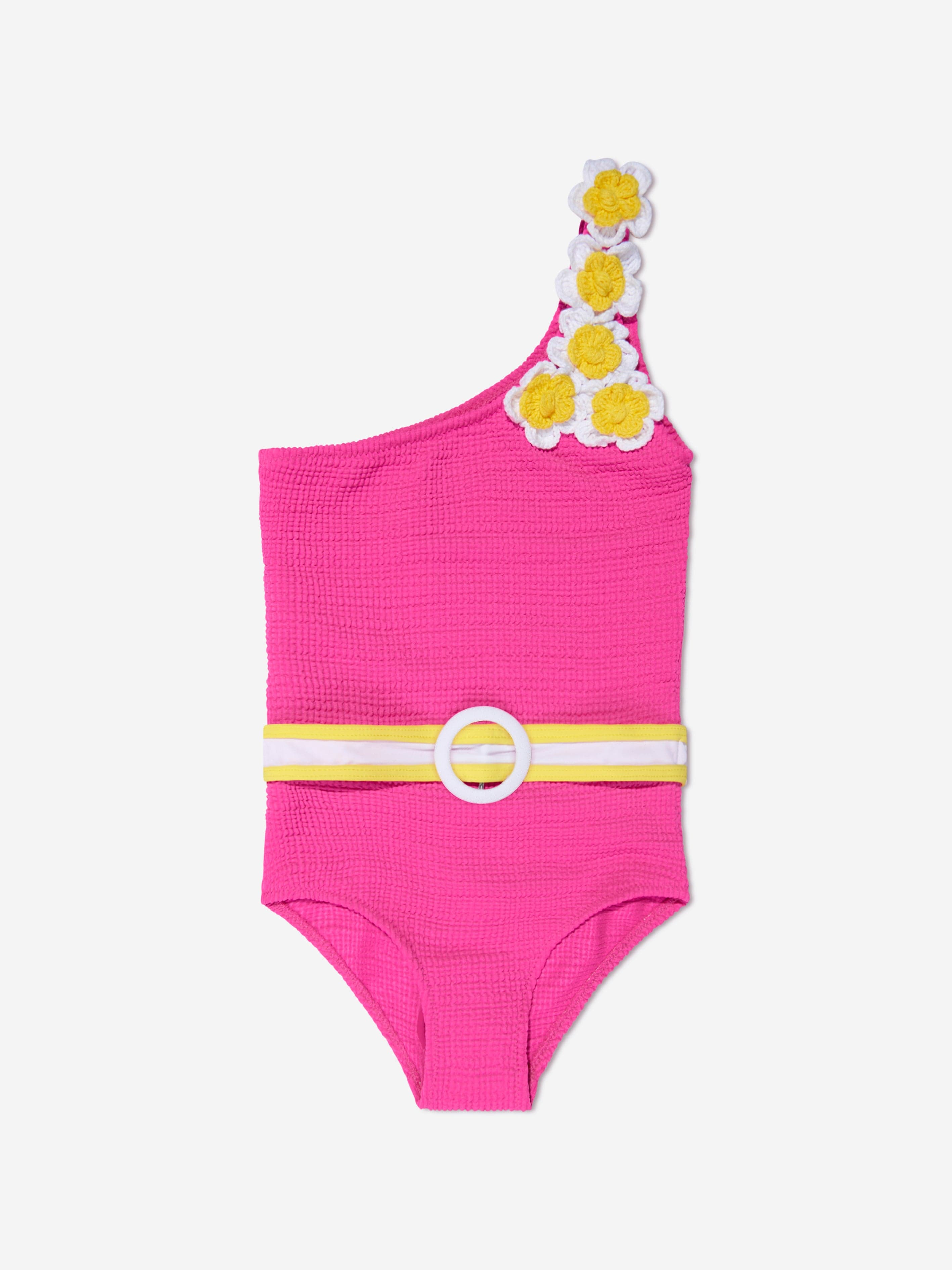 Nessi Byrd Girls Pinko Asymmetrical Swimsuit in Pink Sale Best Pices
