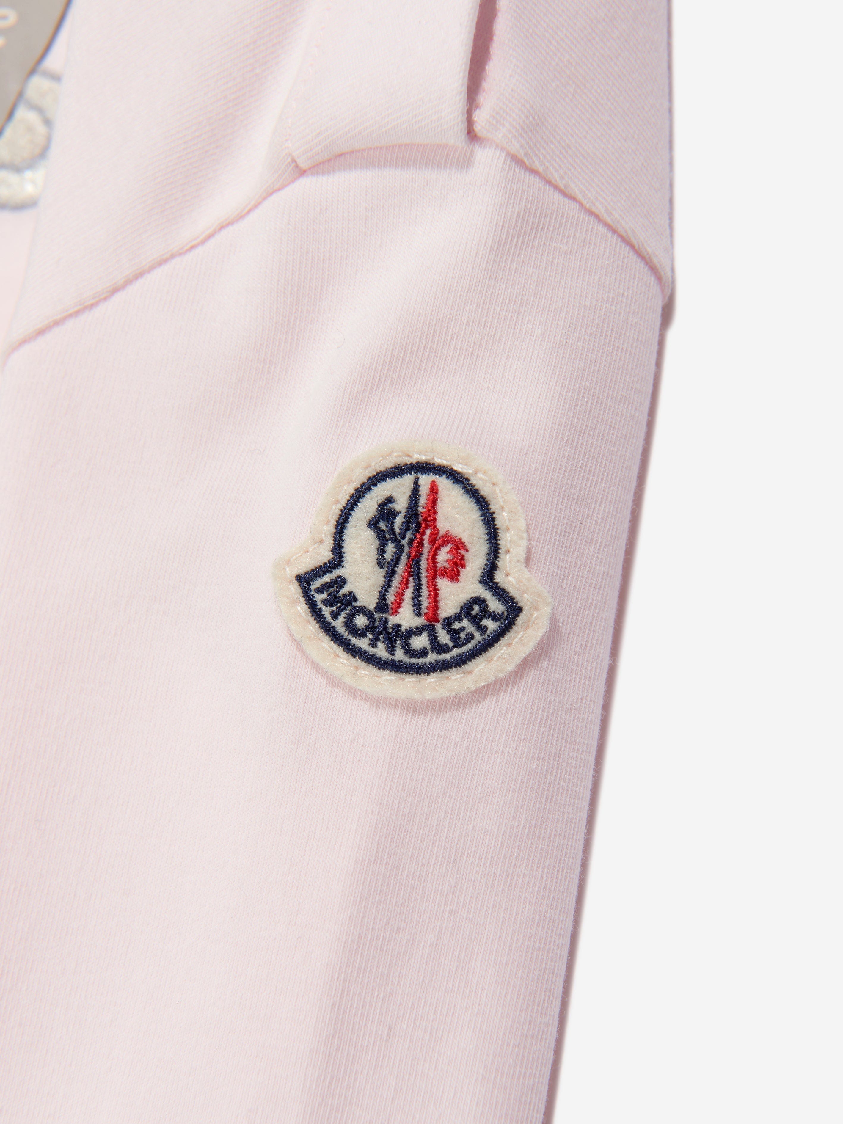 Moncler Enfant Baby Girls Long Sleeve T-Shirt in Pink Cheap Sale Wholesale Pice