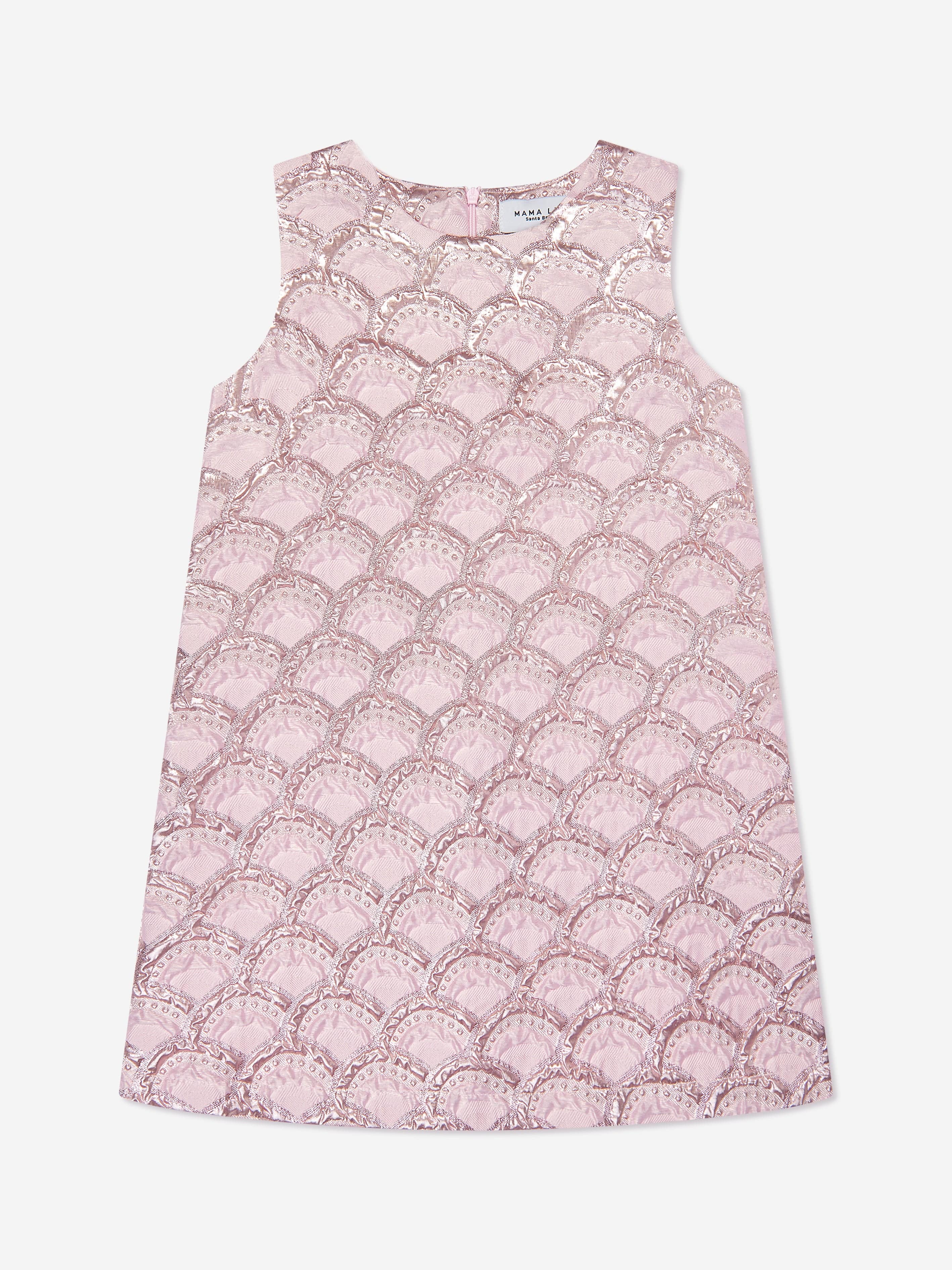 Mama Luma Girls Jacquard Half Moon Dress in Pink Sast Cheap Pice