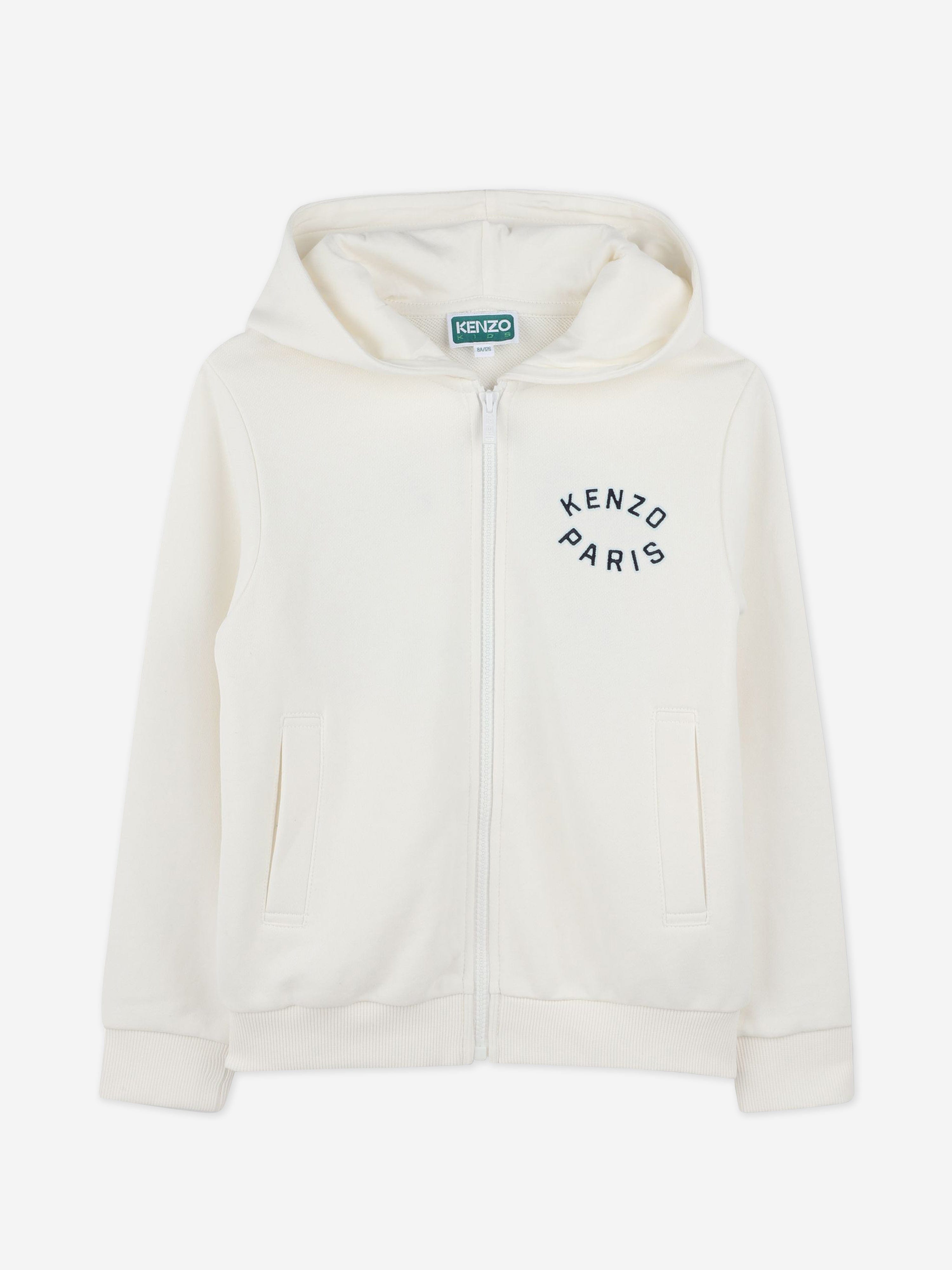 Kids Logo Zip Up Top in Ivory Cheap Pice