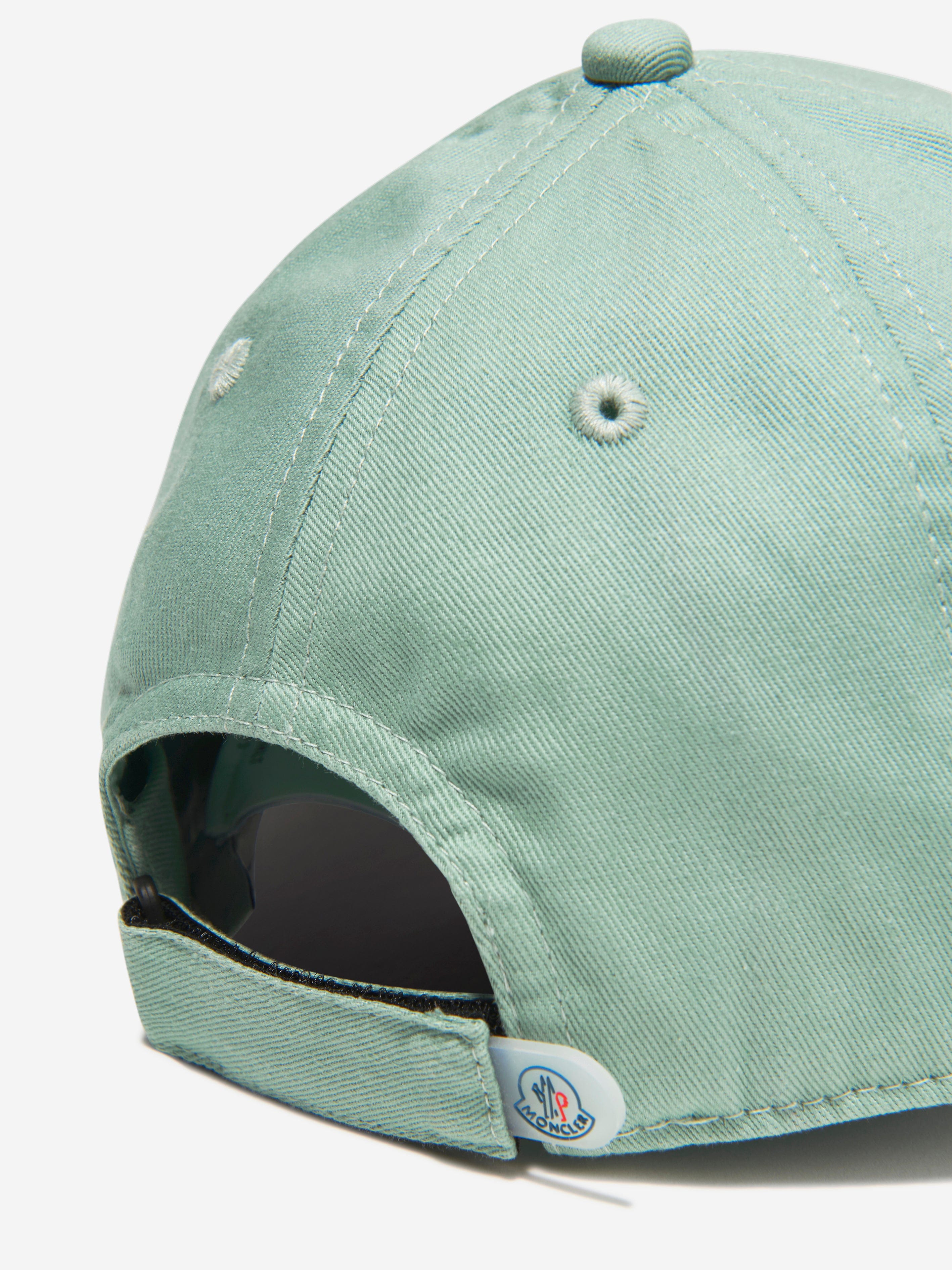 Moncler Enfant Girls Logo Cap in Green Cheap Newest