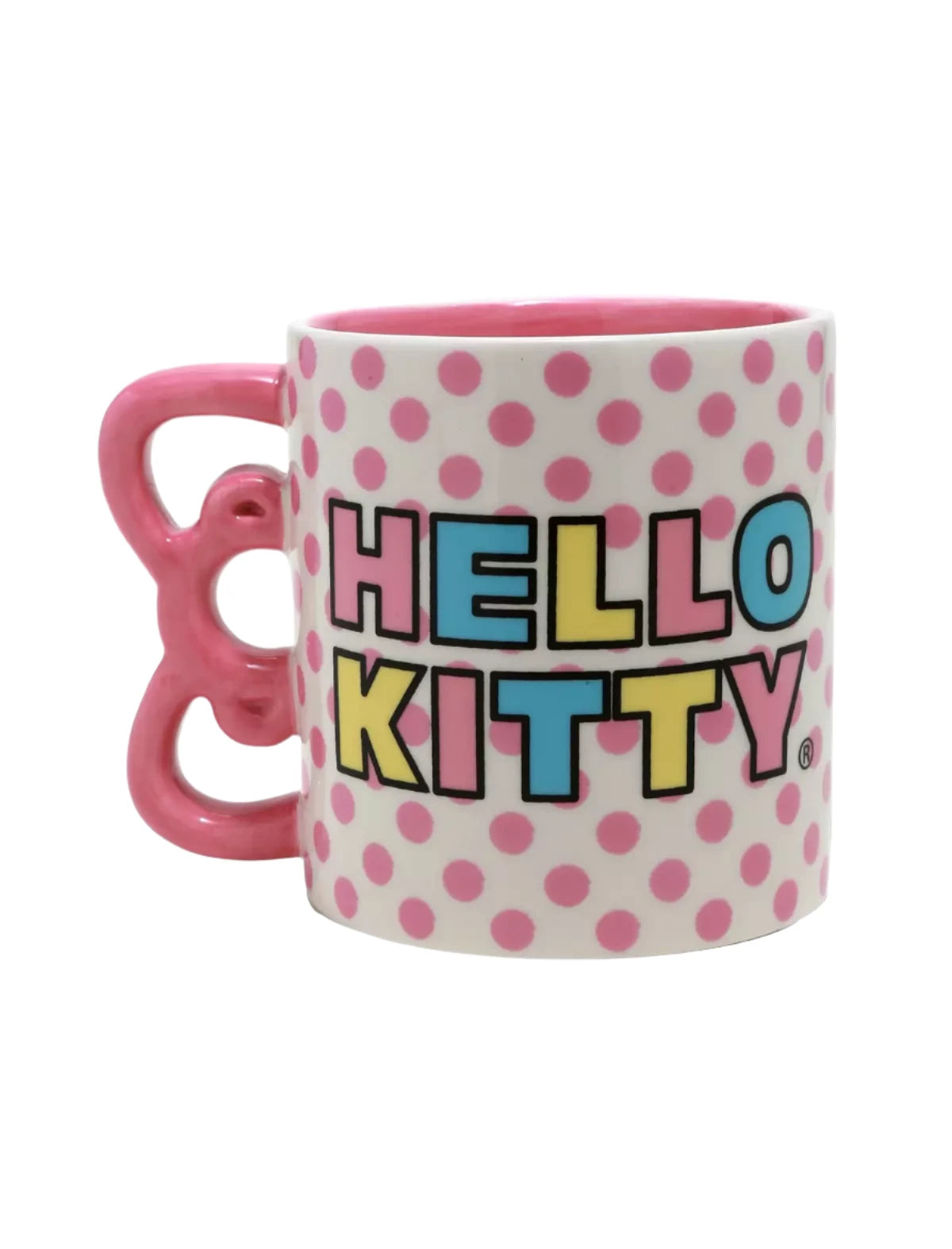 Hello Kitty Sculpted Bow & Rainbow Ceramic Mug Free Shipping Top Quality