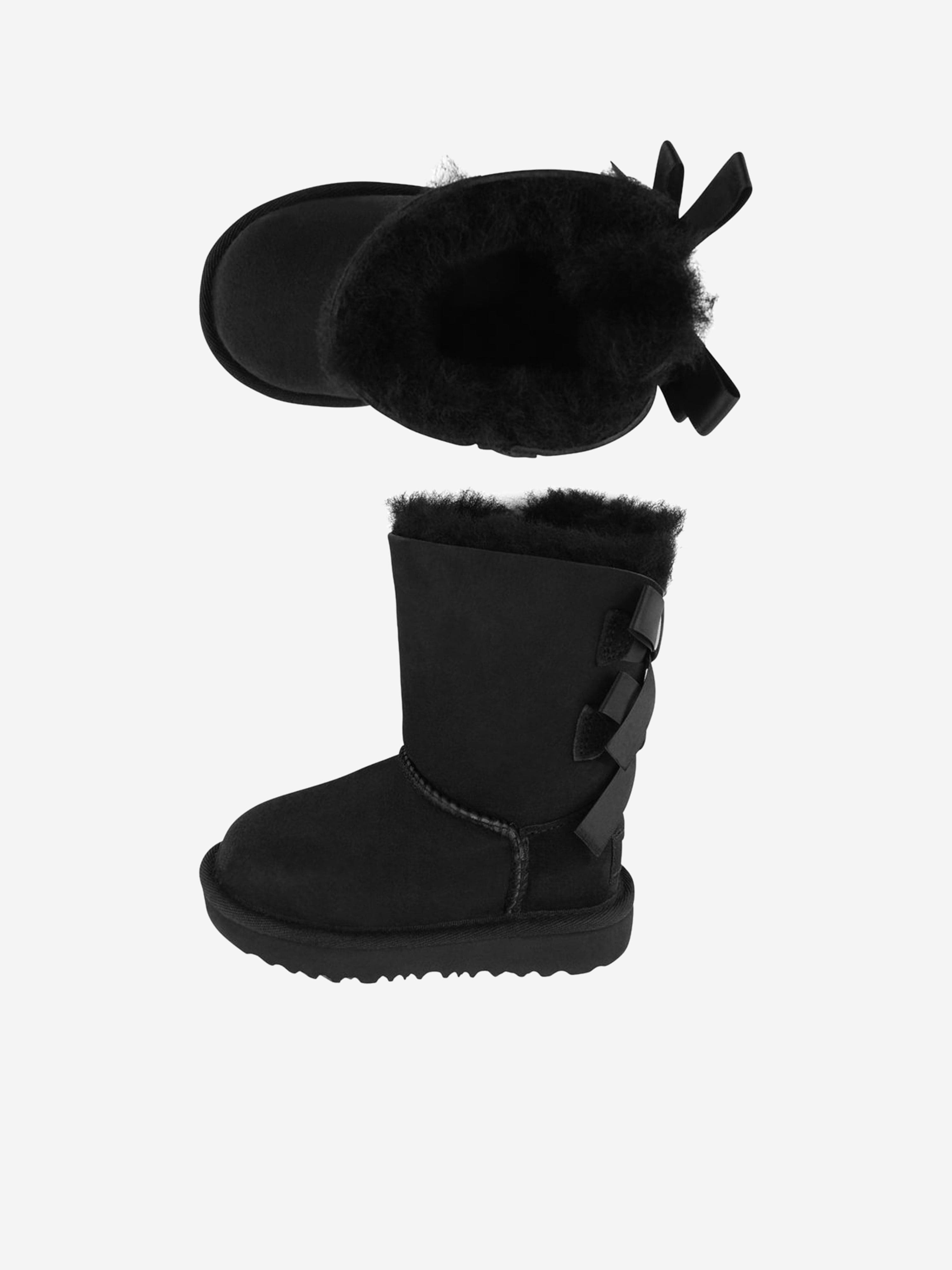 UGG Girls Suede Bailey Bow II Boots Limited Edition