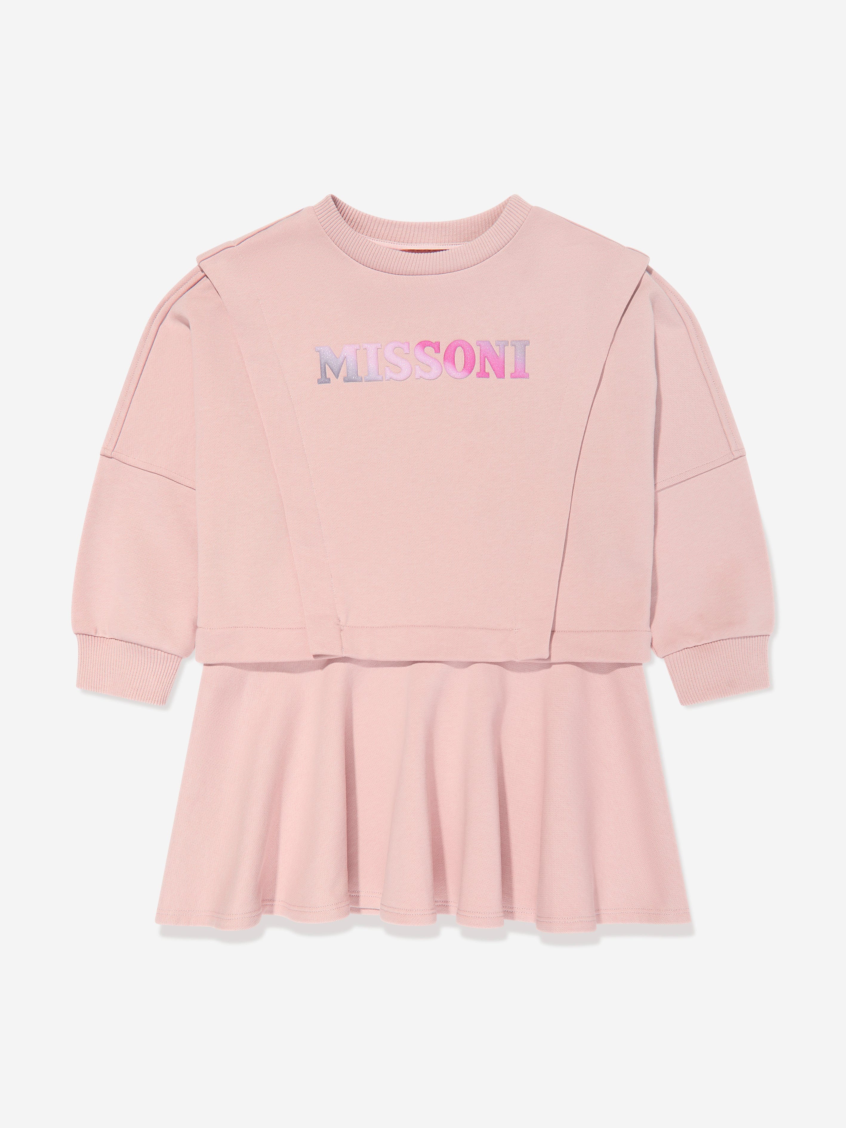 Missoni Girls Logo Sweater Dress in Pink Countdown Package Cheap Online