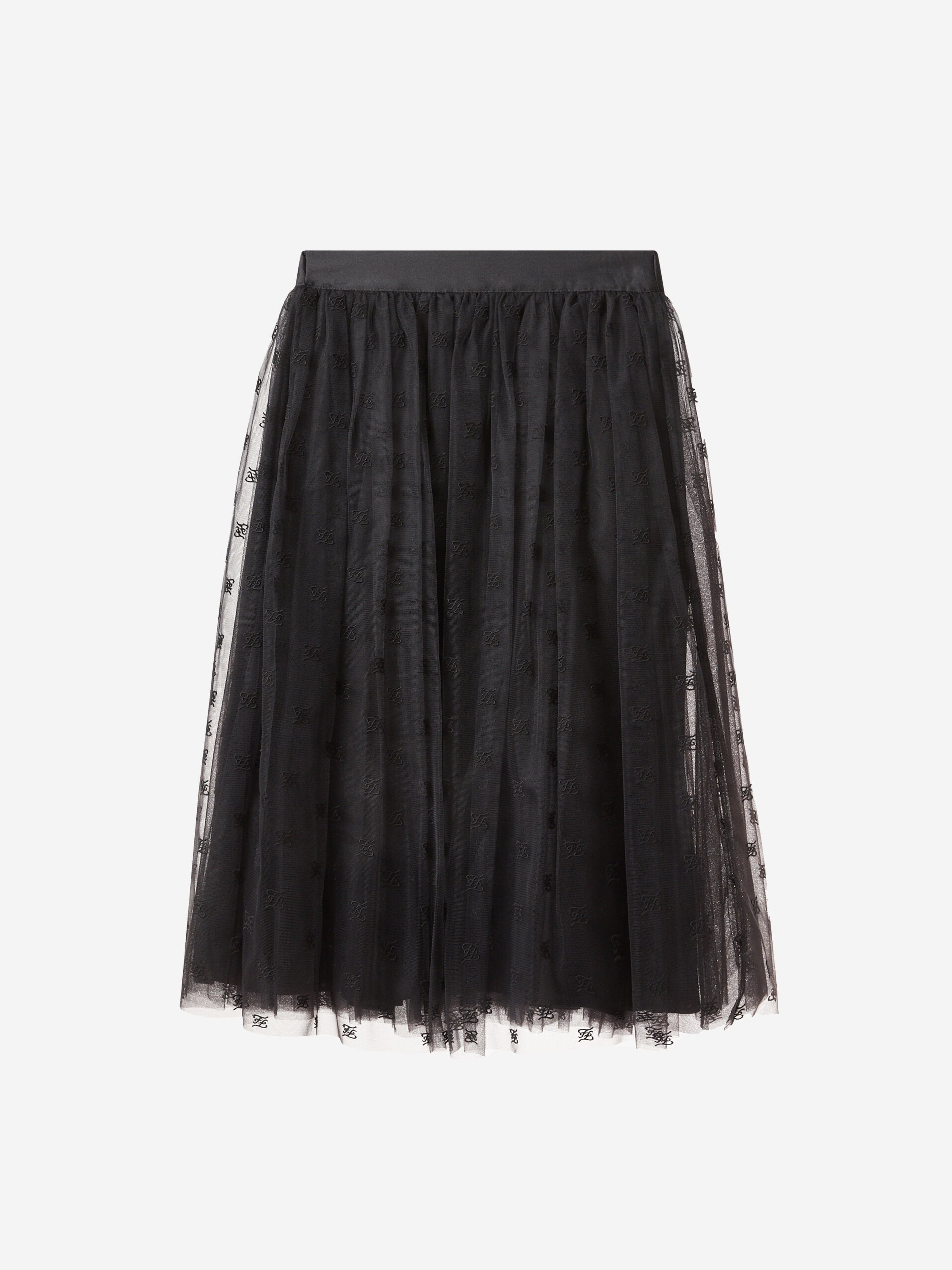 Fendi Girls Embroidered Tulle Skirt Cheap Perfect