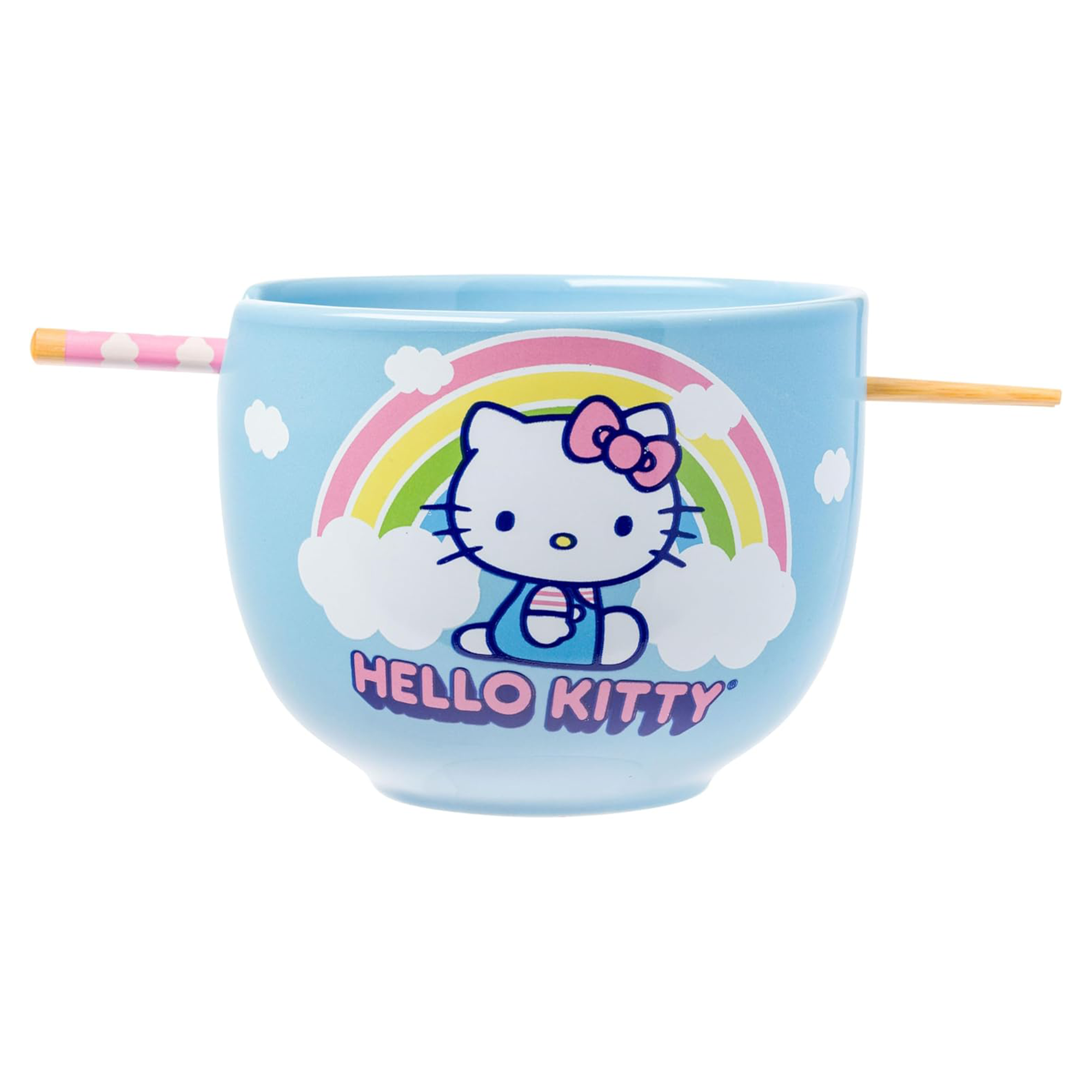 Hello Kitty Ceramic Ramen Bowl and Chopstick Set (Rainbow) Sale Amazon