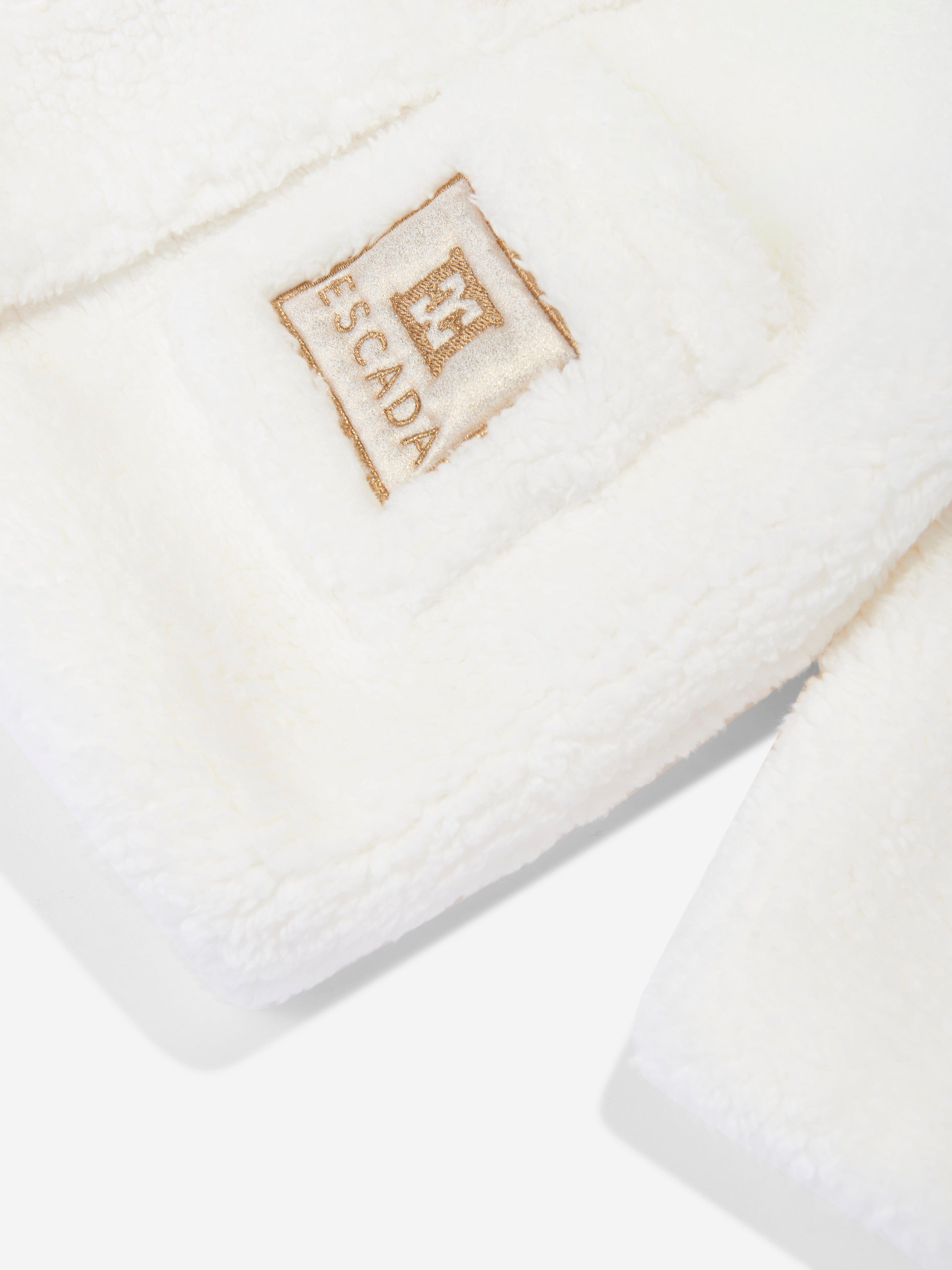 Escada Girls Embroidered Logo Jacket in White Outlet Release Dates
