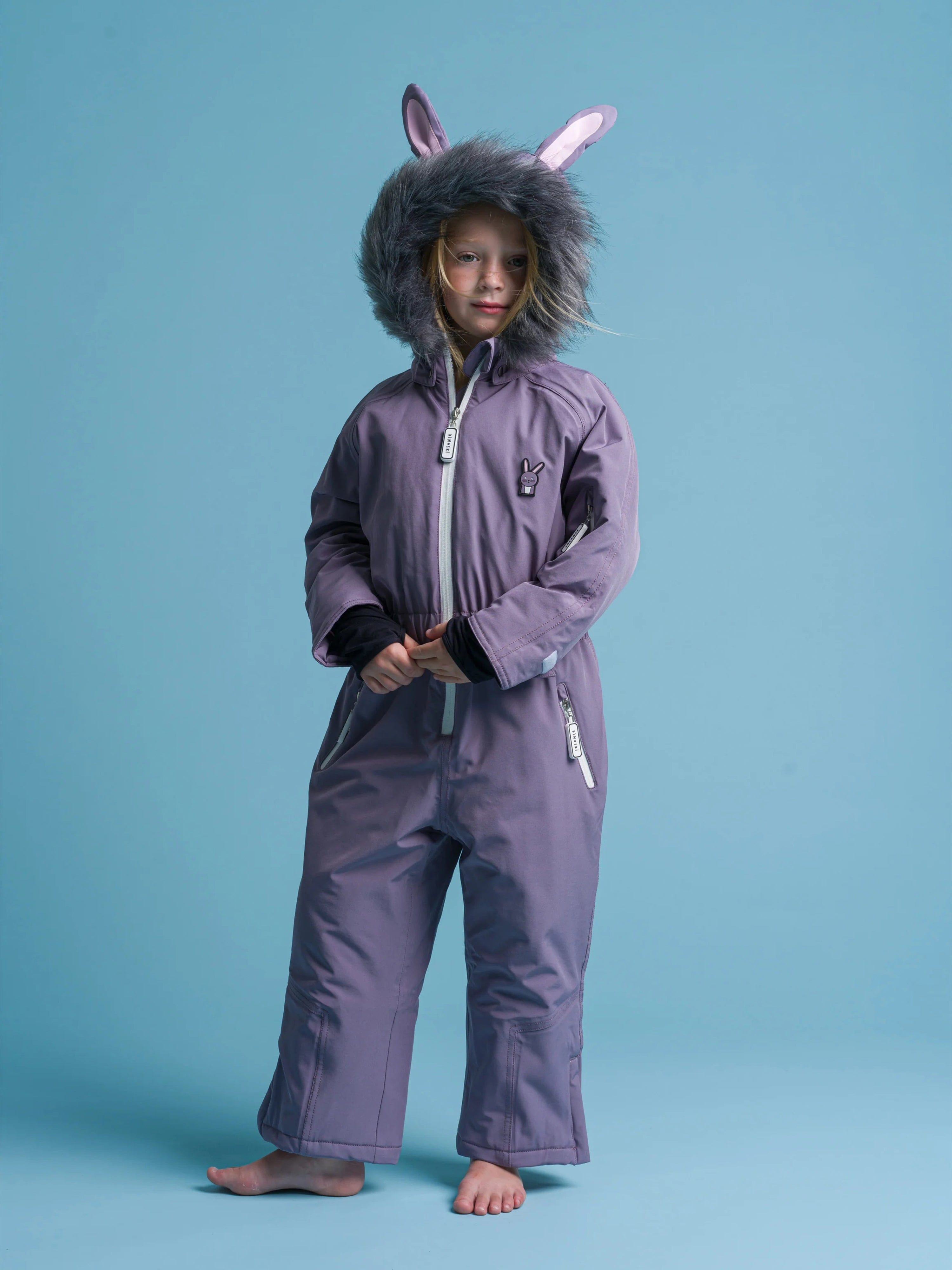 Roarsome Girls Hop The Bunny Snowsuit in Purple Sale Shop Offer