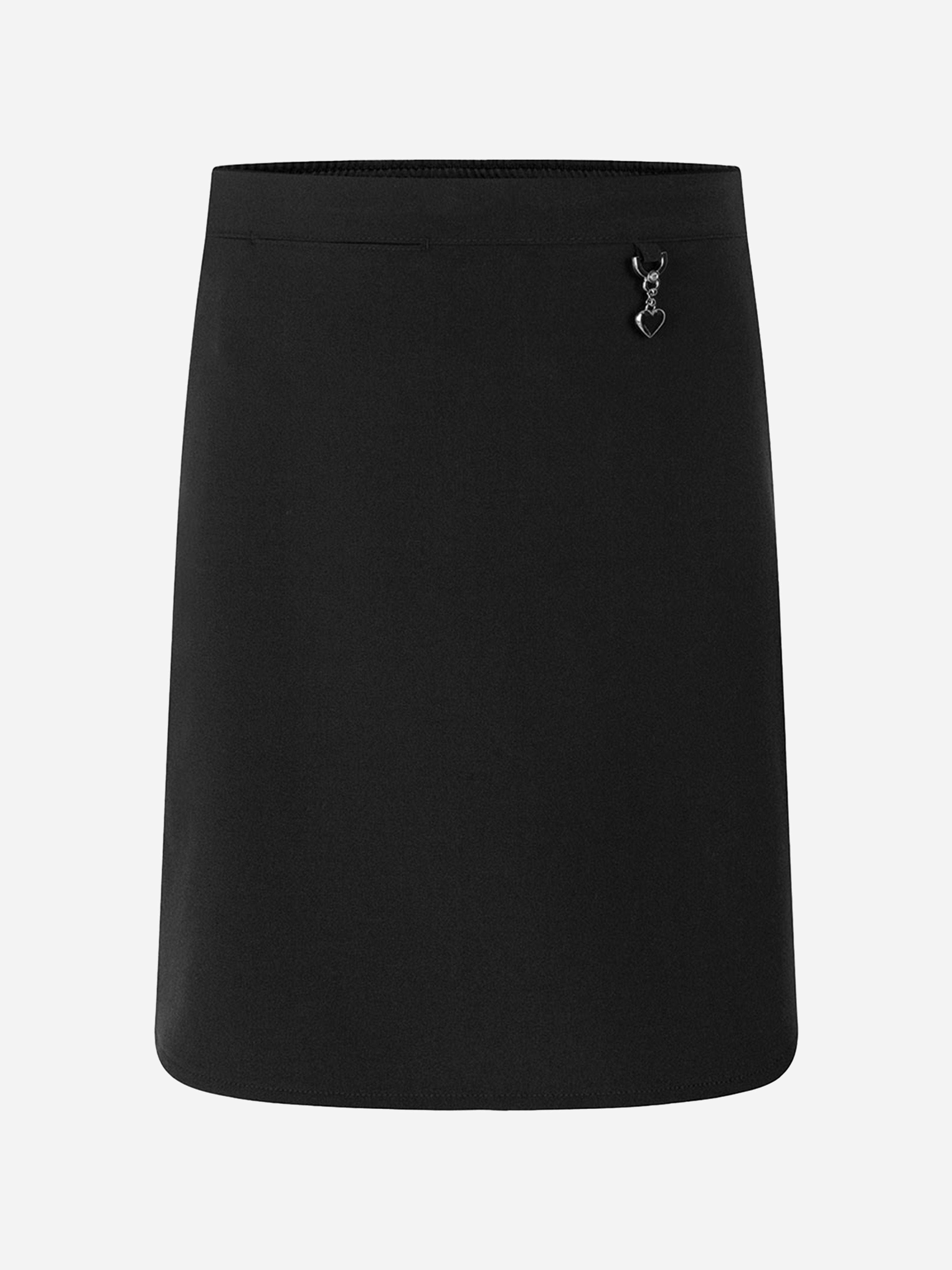 Zeco Girls School Lycra Heart Skirt in Black Clearance 2025