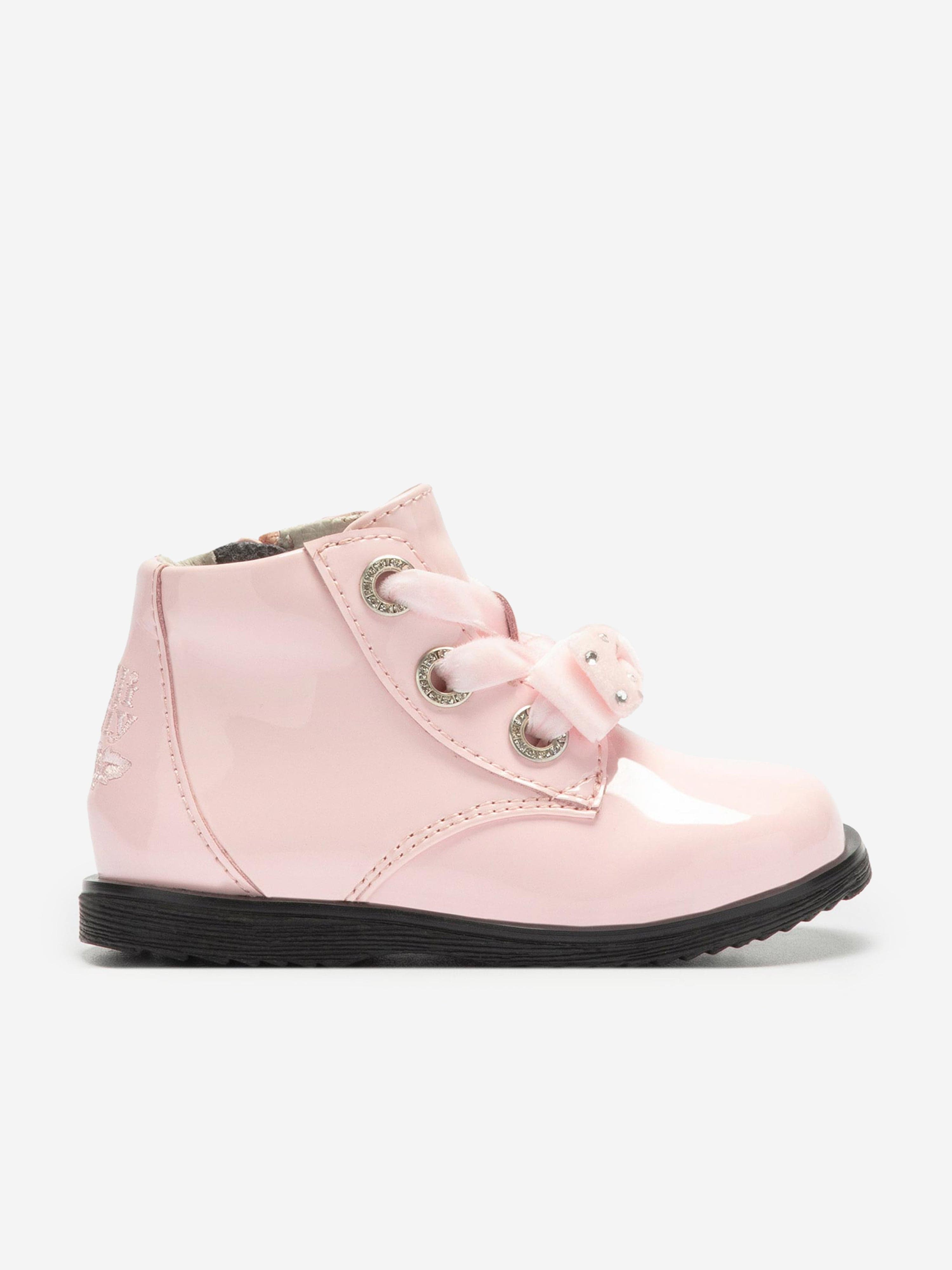 Lelli Kelly Girls Leather Lace Up Boots in Pink Cheap Hot Sale