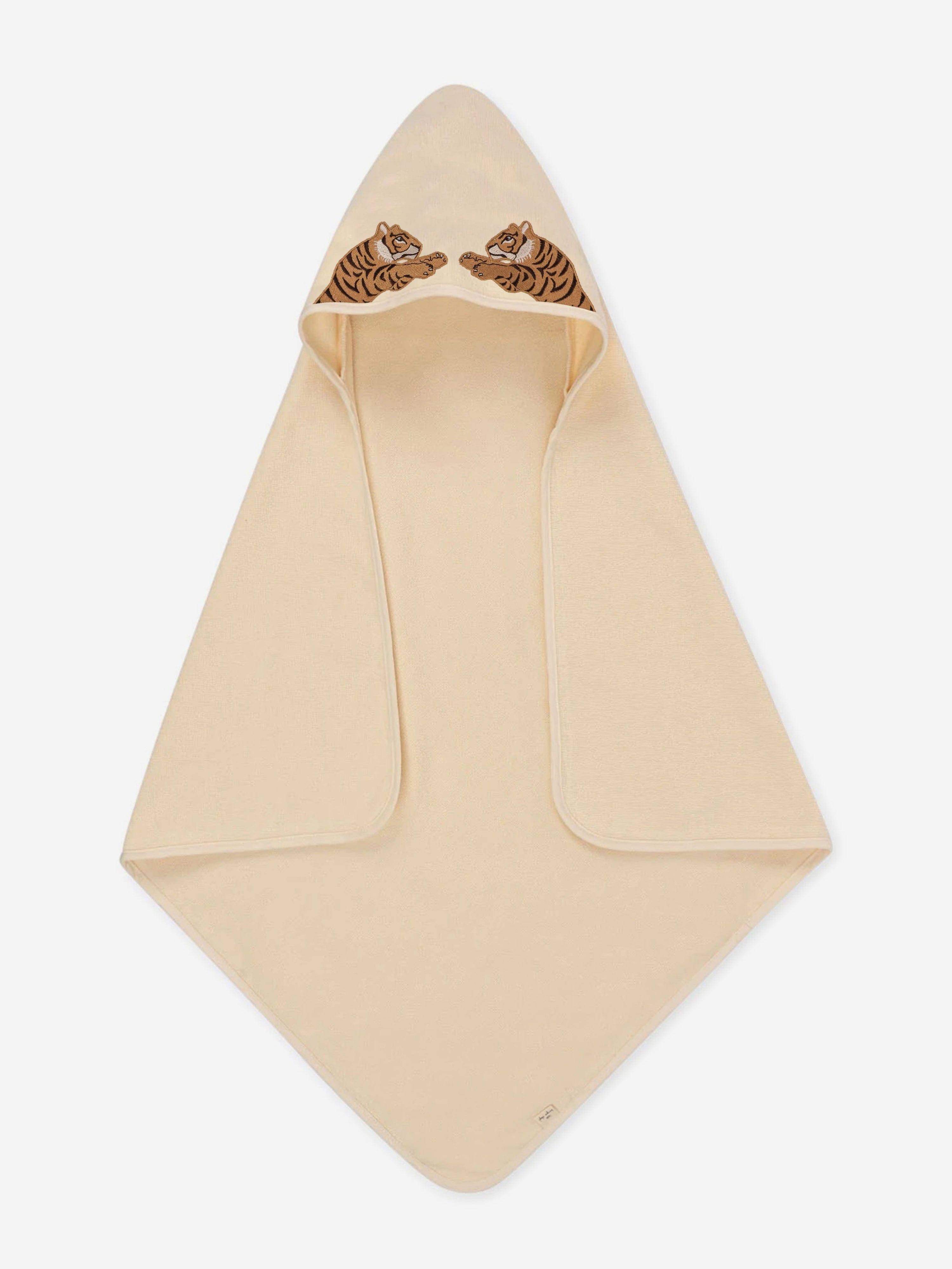 Konges Sljd Kids Embroidered Tiger Terry Towel in Beige Discount Wiki